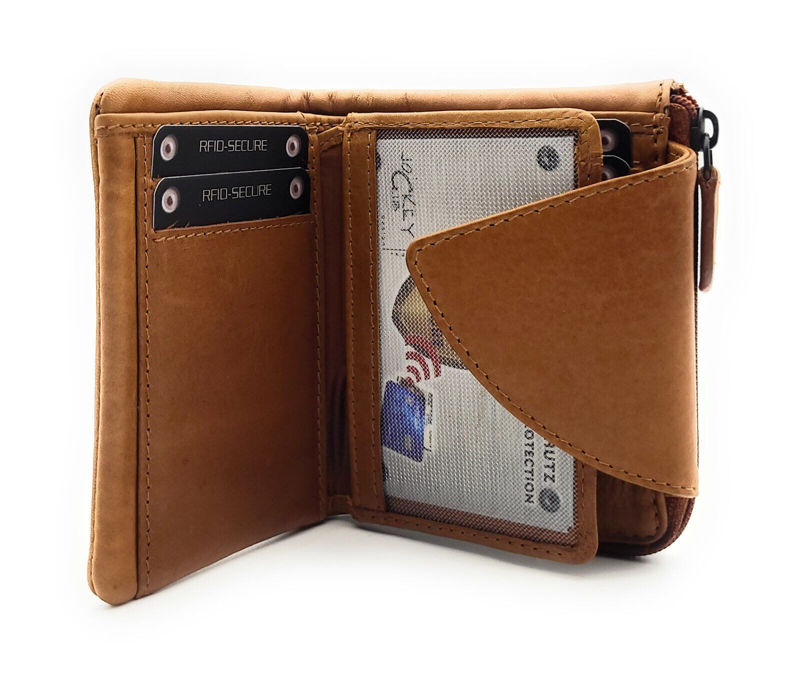 JOCKEY CLUB Mini Geldbörse kleines echt Leder Portemonnaie, Geldbeutel mit günstig online kaufen