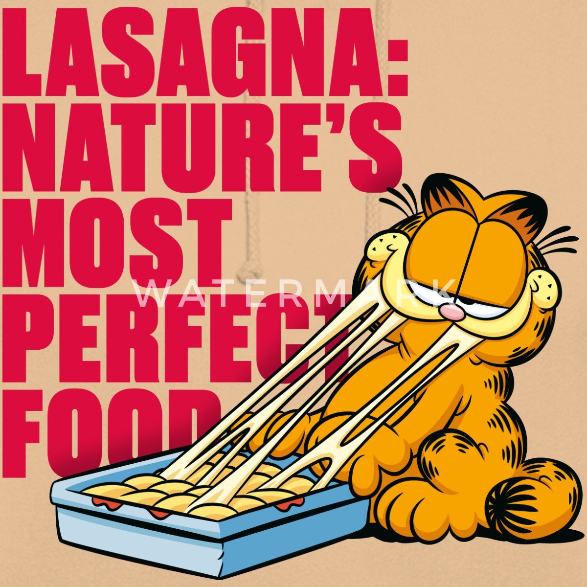 Spreadshirt Hoodie Garfield Lasagne Das Perfekte Essen Unisex Hoodie (1-tlg)