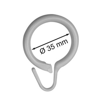 Duschvorhangringe Duschmantelringe Innendurchmesser 35 mm, nodeko, für Duschvorhangstangen, (Packung, 8-St), einfacher Wechsel