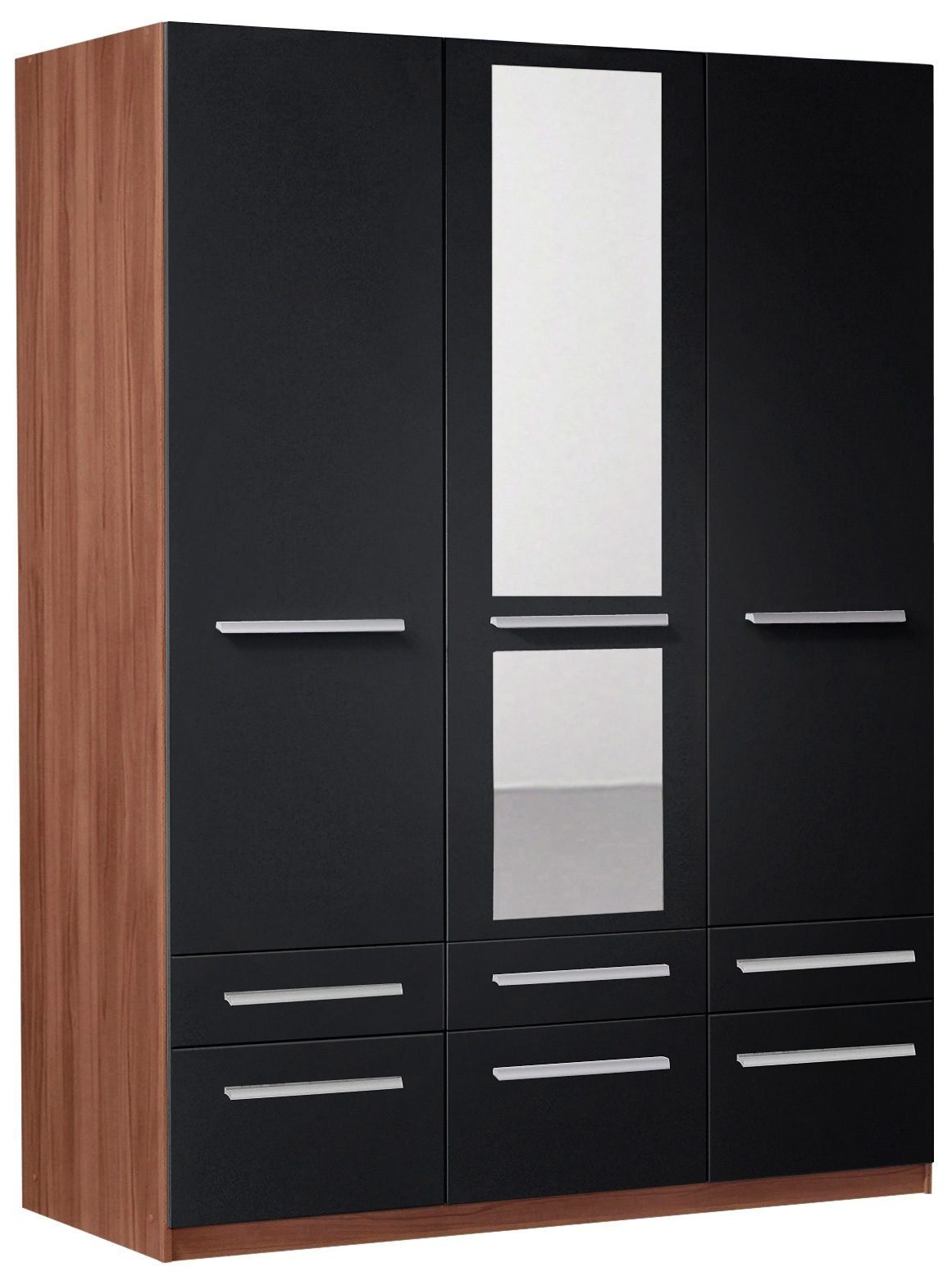 priess Kleiderschrank Schrank Garderobe Wäscheschrank Barcelona in 5 Breiten viel Stauraum, geräumige Schubkästen, mit Spiegel, MADE IN GERMANY