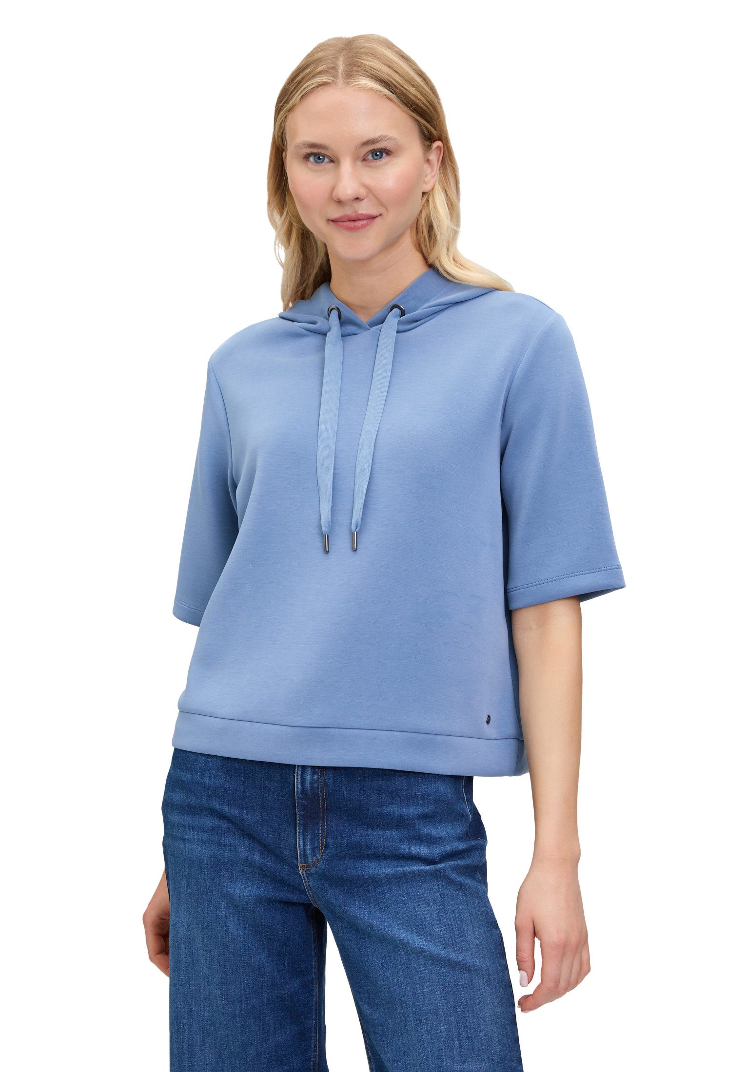 Betty&Co Kurzarmshirt Damen mit Kapuze (1-tlg) günstig online kaufen