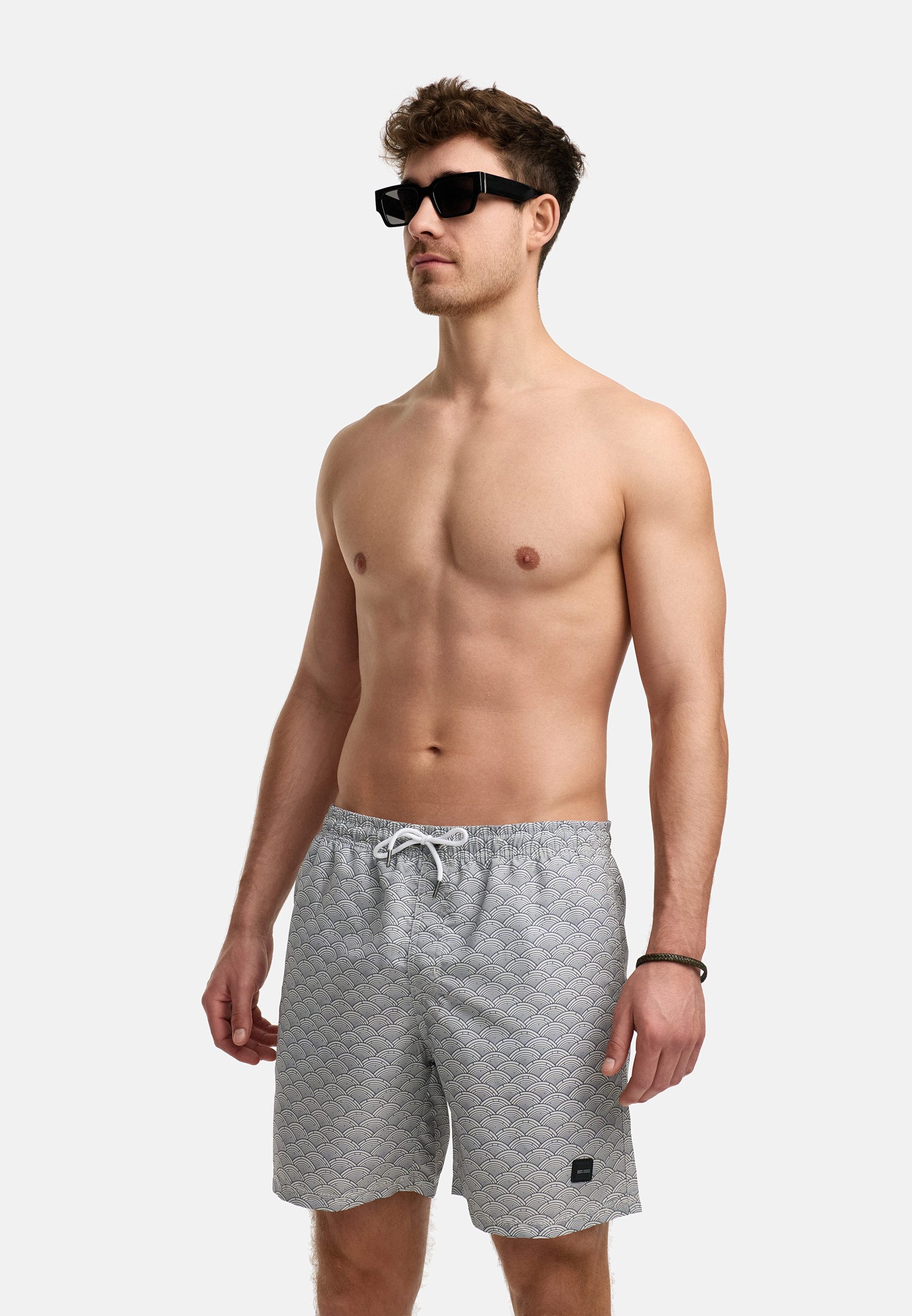 Indicode Badeshorts Herren INSantonio Schwimmshorts Männer mit superweicher Innenhose ohne aufzureiben