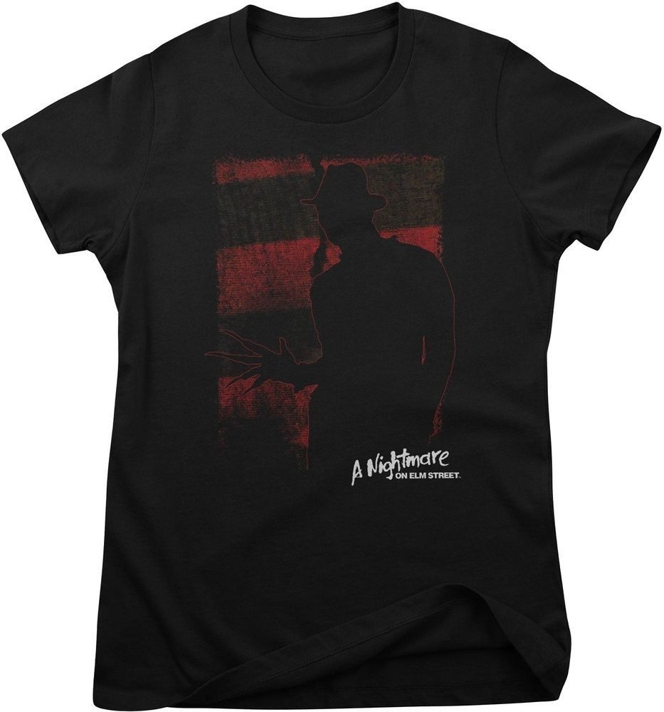 A Nightmare On Elm Street T-Shirt Freddy Krueger Silhouette Girly Tee