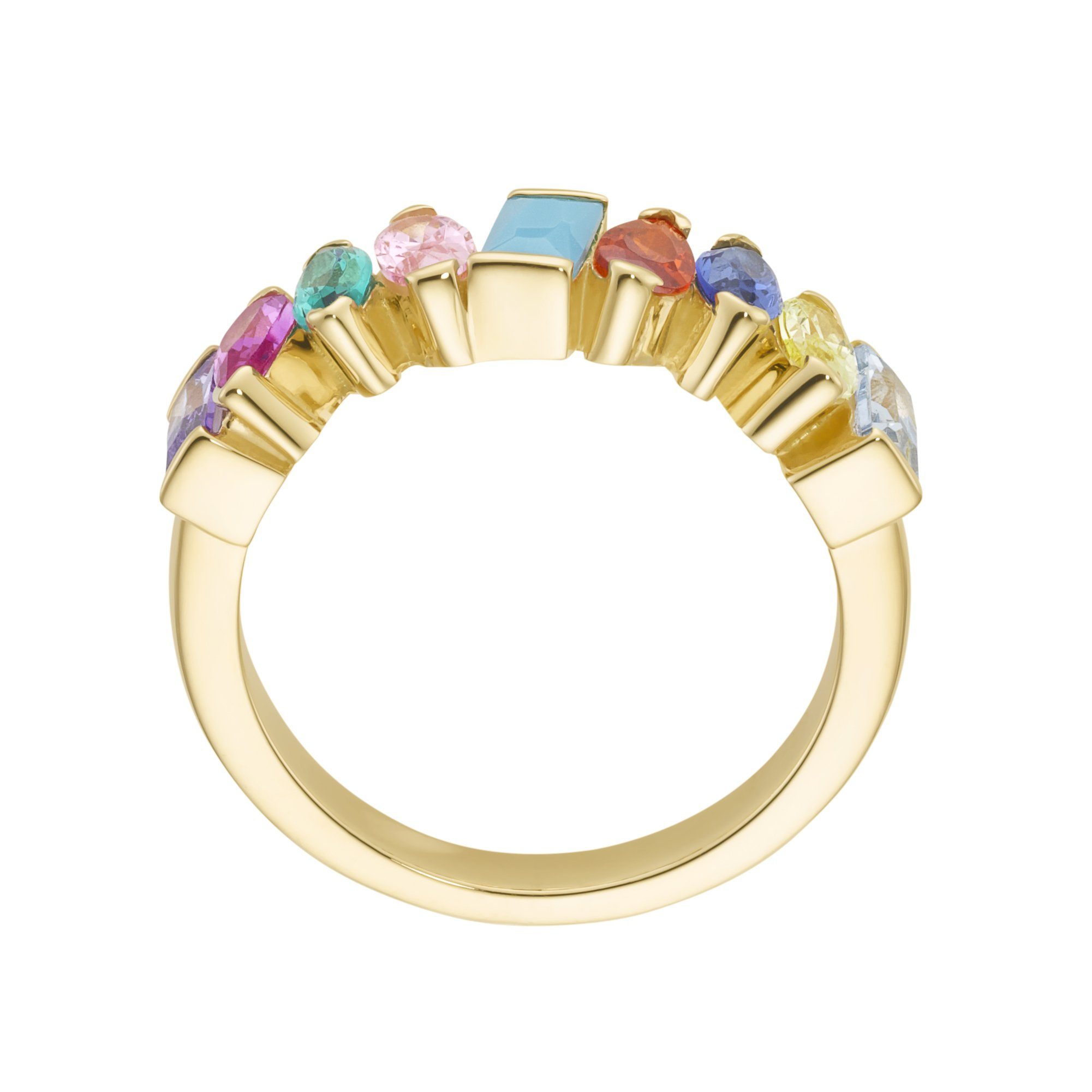 GIORGIO MARTELLO MILANO Silberring Zirkonia und Kristallsteine mehrfarbig, günstig online kaufen