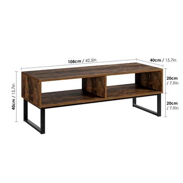 Homfa Lowboard, TV Schrank 108cm Fernsehtisch 2 Fächer Board Fernsehschrank