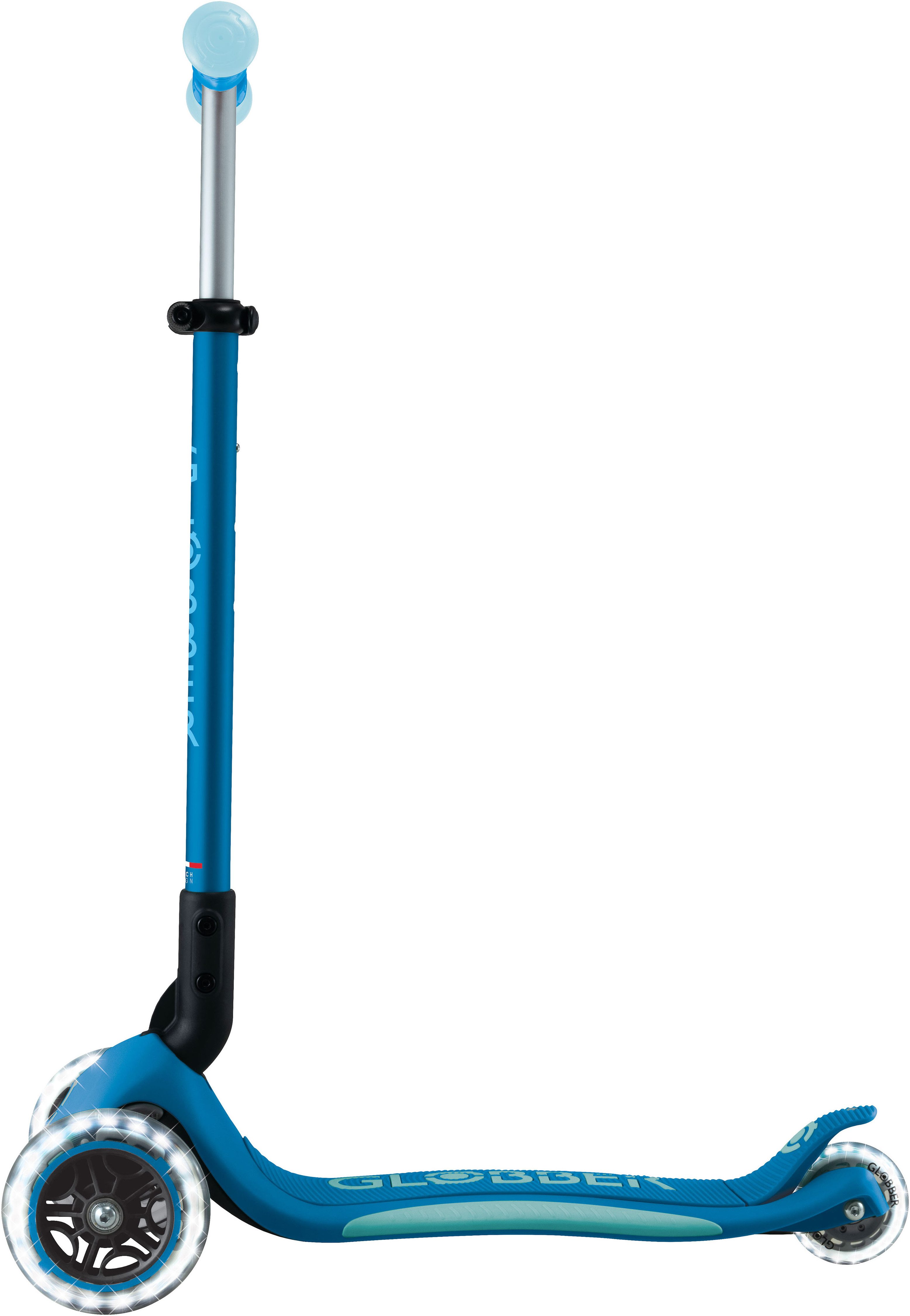 Globber Tretroller ELITE GLOW LIGHTS, mit Leuchtrollen und Glow-Effekt
