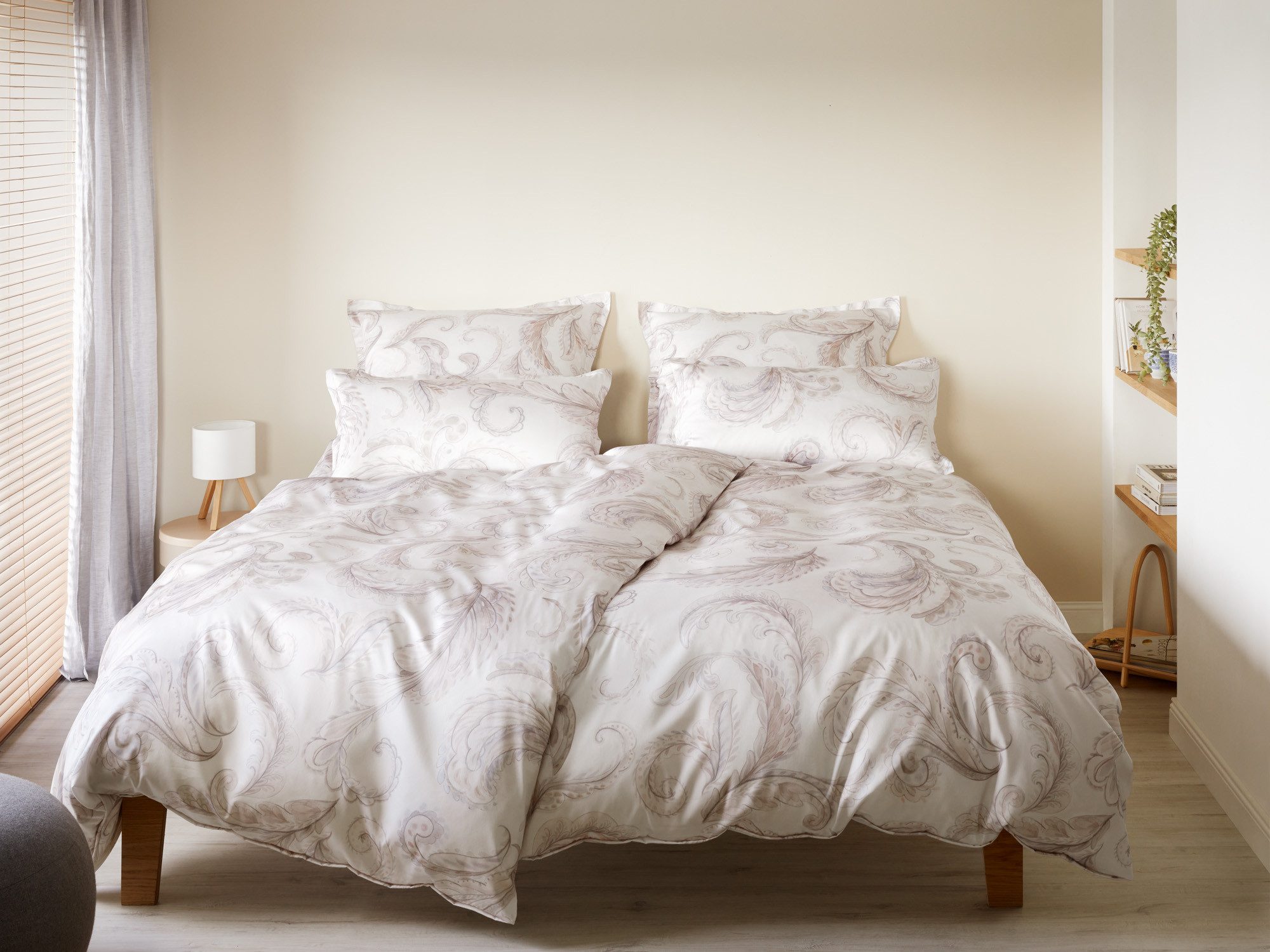 Elegante Bettwäsche Grandezza, Mako-Satin, 2 teilig, angenehmes Hautgefühl