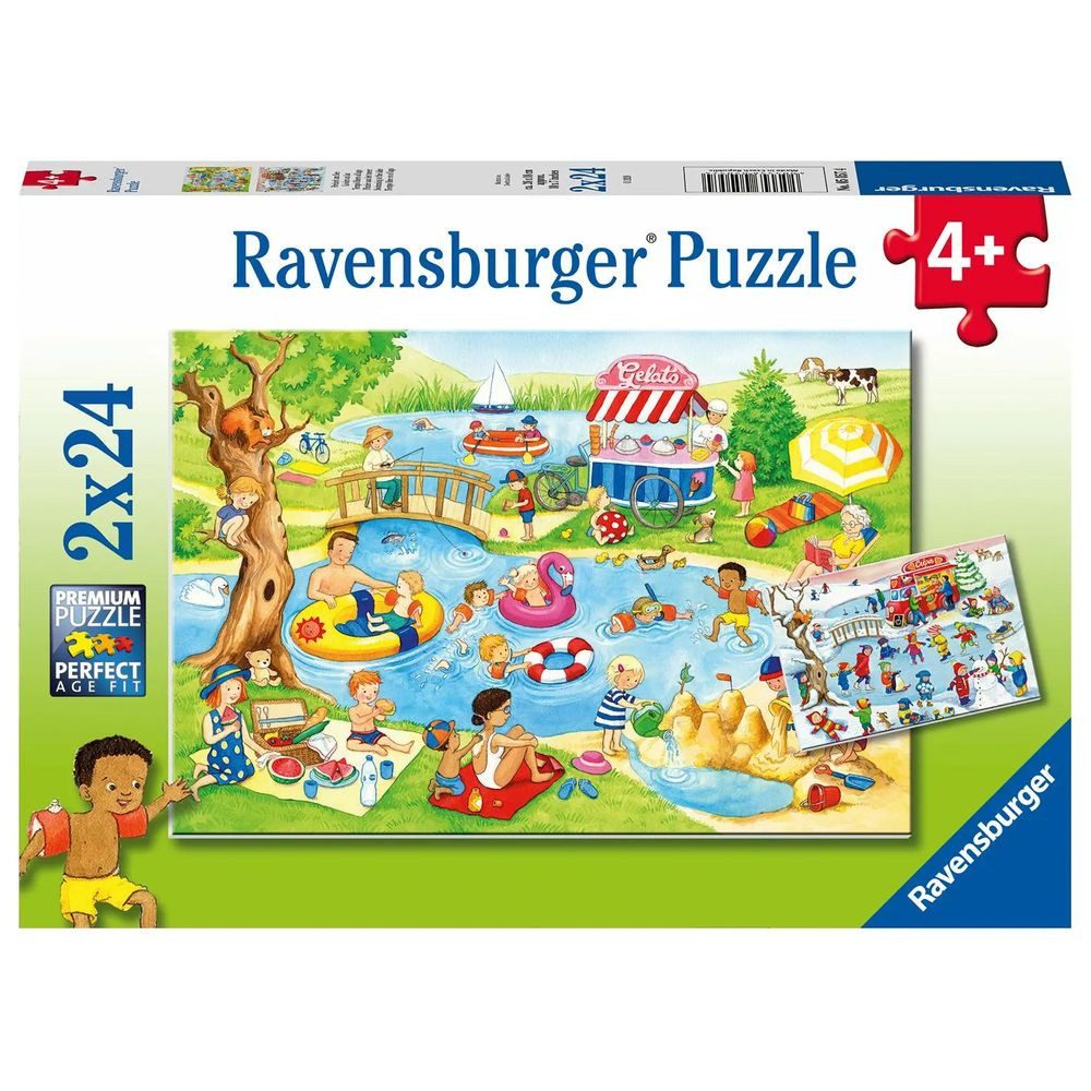 Ravensburger Puzzle Ravensburger Kinderpuzzle - 05057 Freizeit am See - Puzzle für..., 24 Puzzleteile