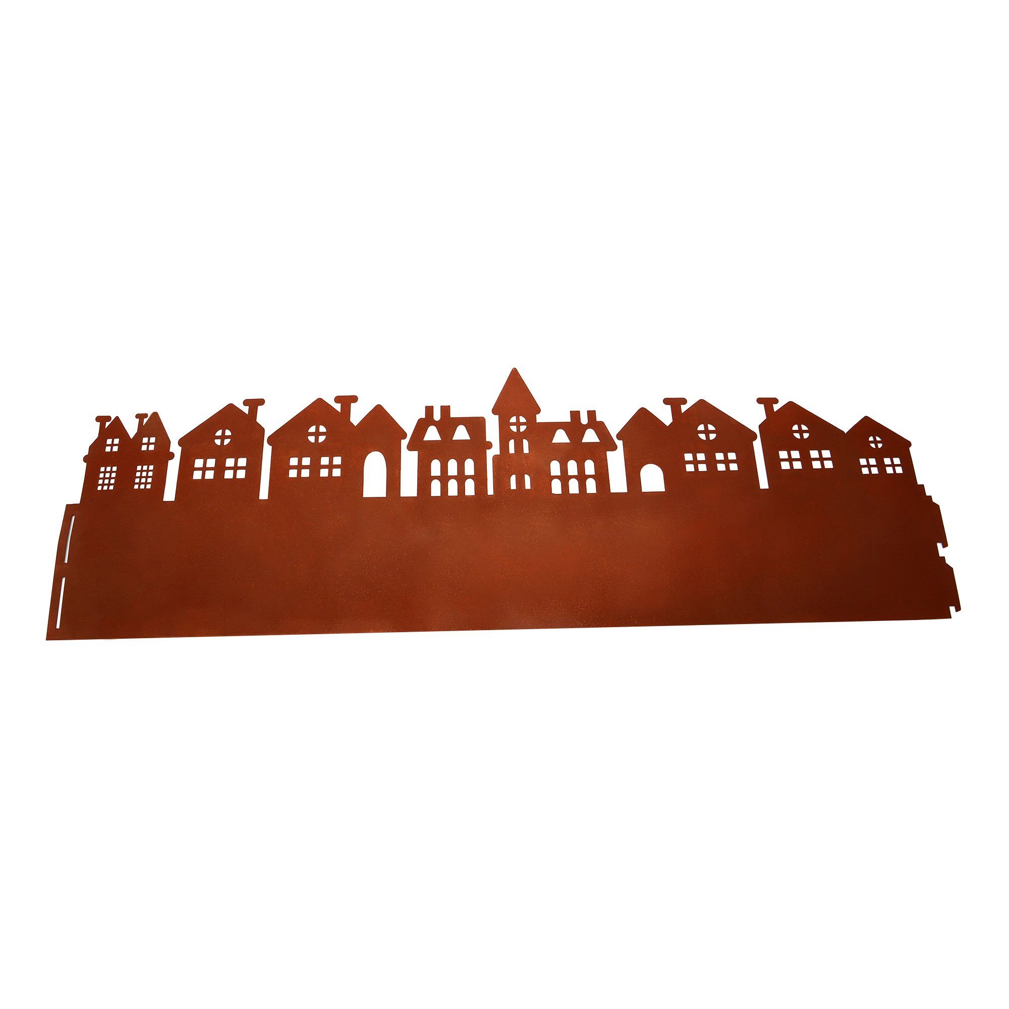 UNUS GARDEN Rasenkante Beeteinfassung Rostoptik Häuser Durchmesser 28 Ø cm, 1er Set - erweiterbar, Mähkante, Beetumrandung, Rasenkante 90 x 28,5 cm, robust