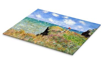 Posterlounge Acrylglasbild Claude Monet, Klippenweg bei Pourville, Wohnzimmer Malerei
