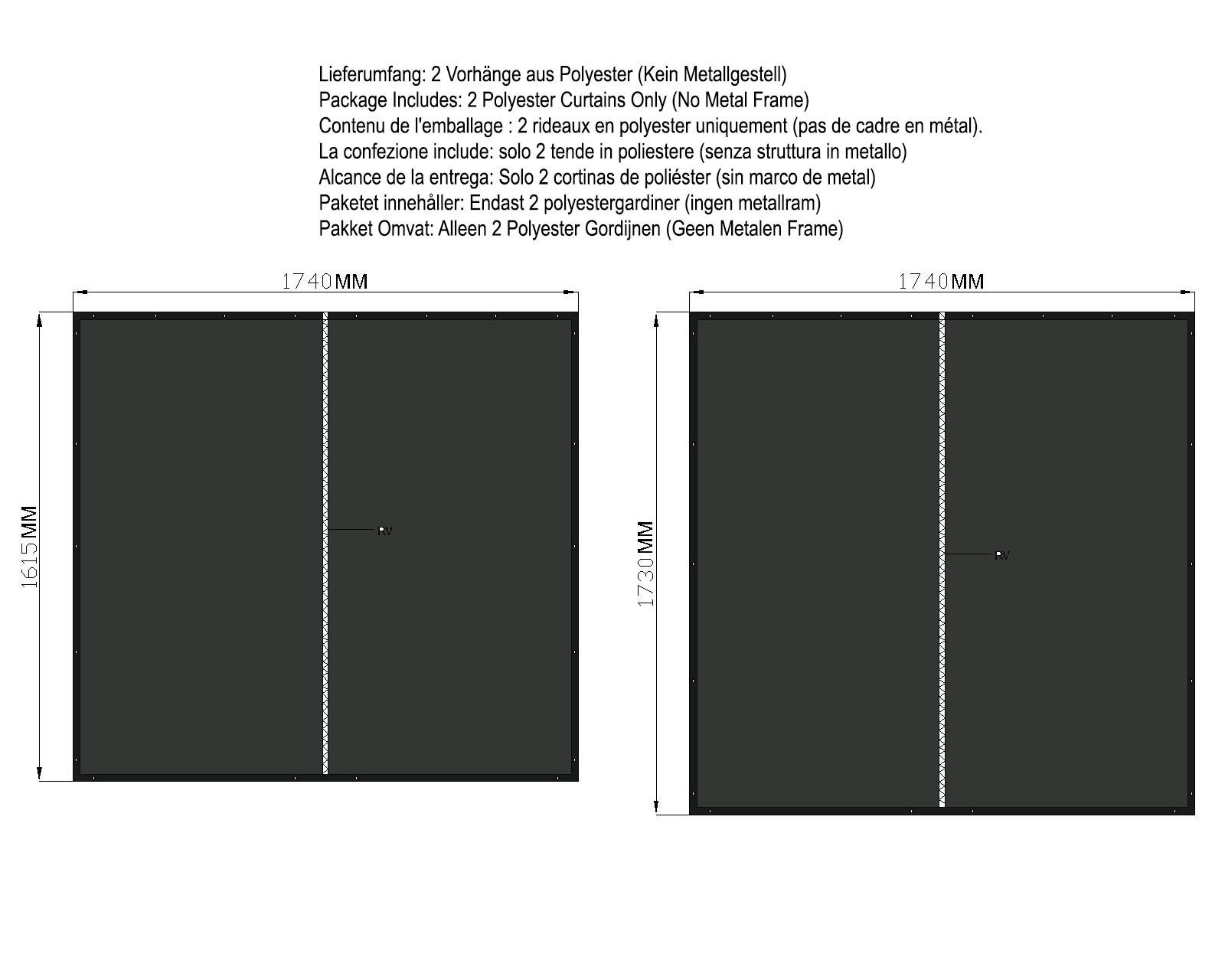 Quick Star Kaminholzregal Wetterschutz für Kaminholzregal 185x70x185cm, (2- günstig online kaufen