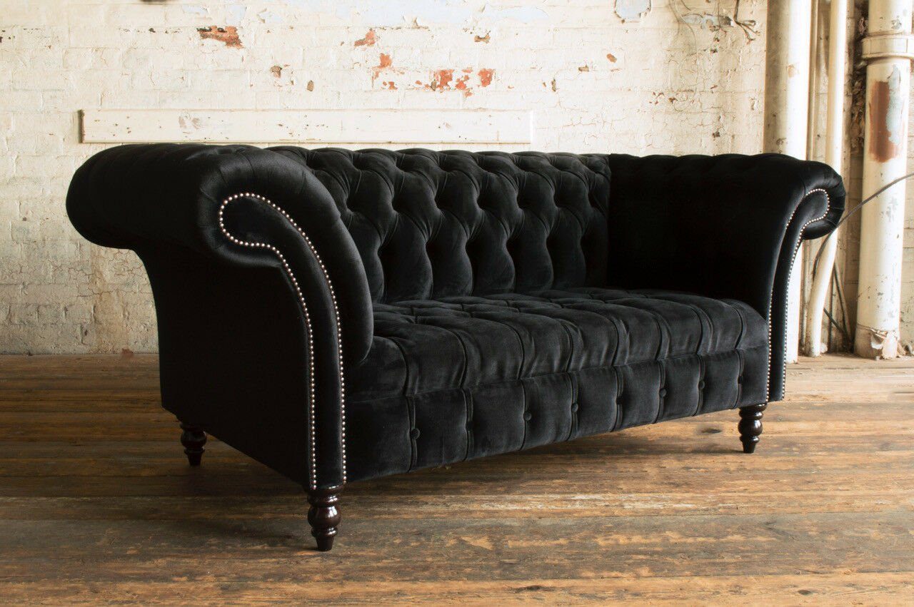JVmoebel Chesterfield-Sofa, Sofa Zweisitzer Textil Sofas Couch Polster Garnitur Sofagarnitur