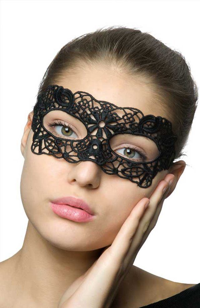 Metamorph Verkleidungsmaske Augenmaske Schwarze Blume - Maske für Fasching, Elegante Stoffmaske im venezianischen Stil