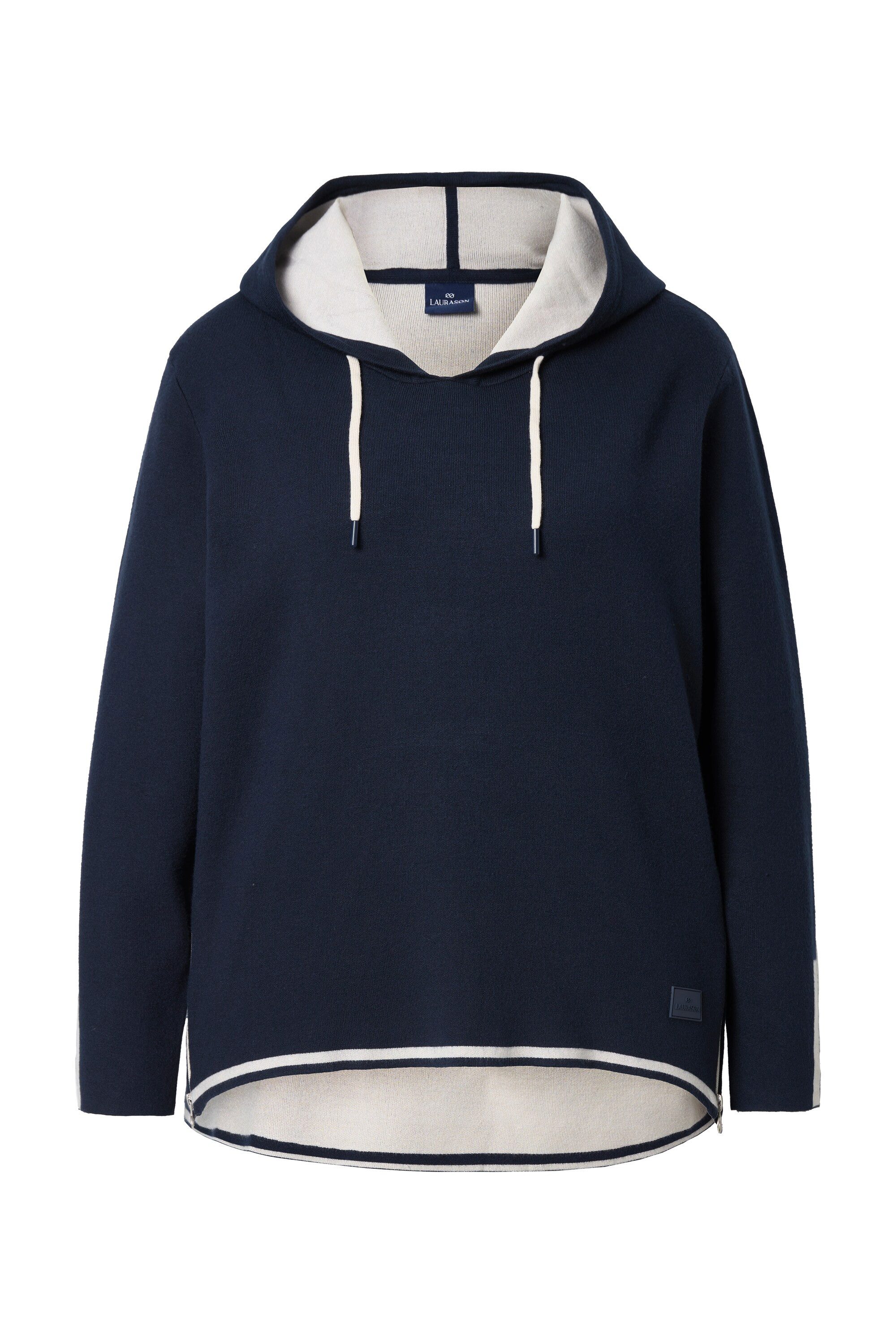 Laurasøn Strickpullover Strick-Hoodie Doubleface Kapuze Langarm günstig online kaufen
