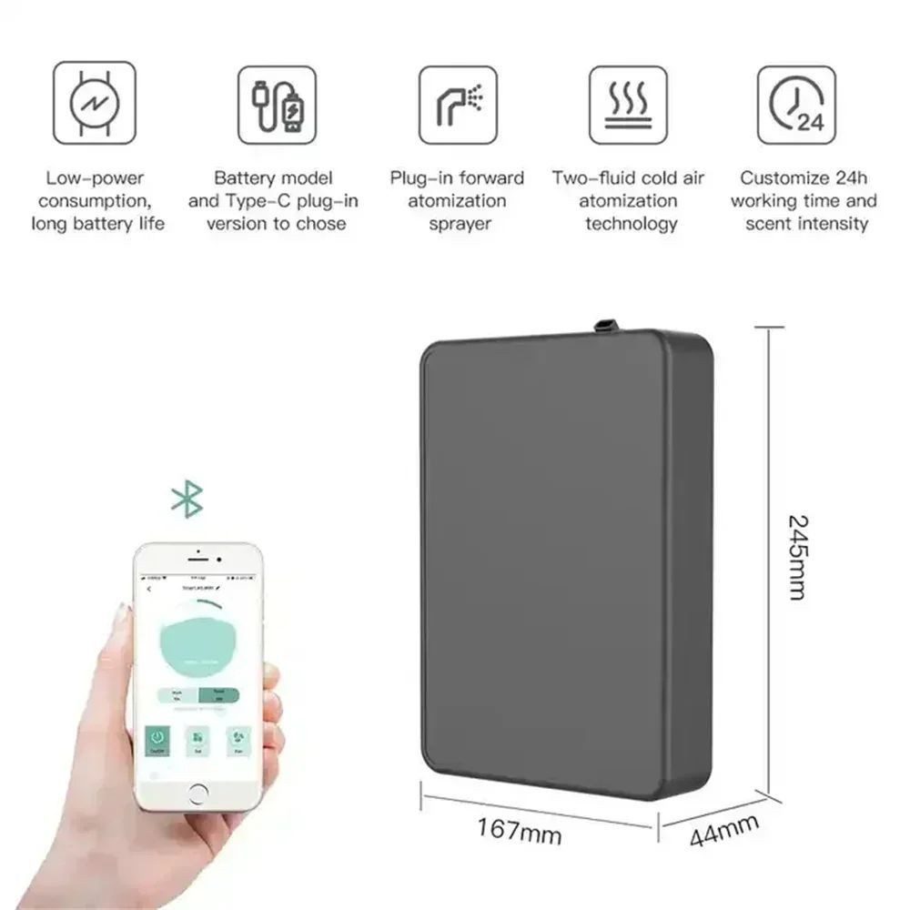 MEGAGOODS Duftlampe Aroma Diffuser Wandmontage App-Steuerung günstig online kaufen