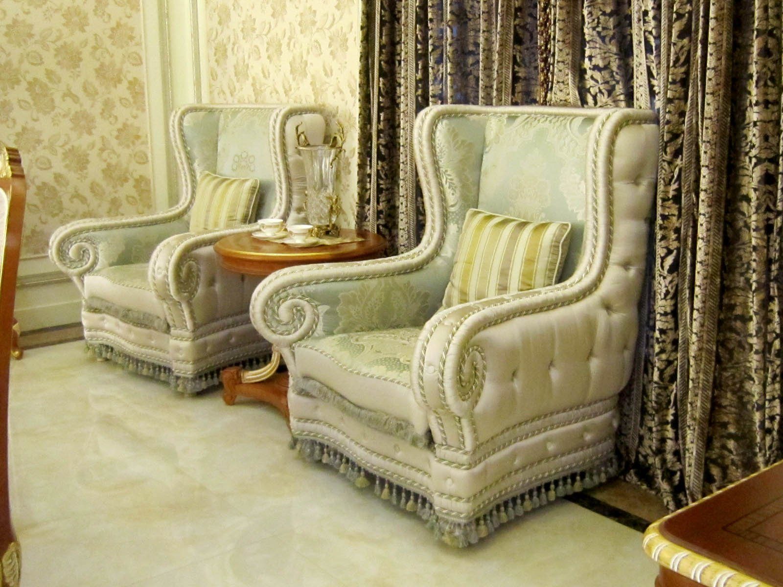 JVmoebel Ohrensessel, Ohrensessel Sessel Klassischer Barock Rokoko Antik Stil Sofa