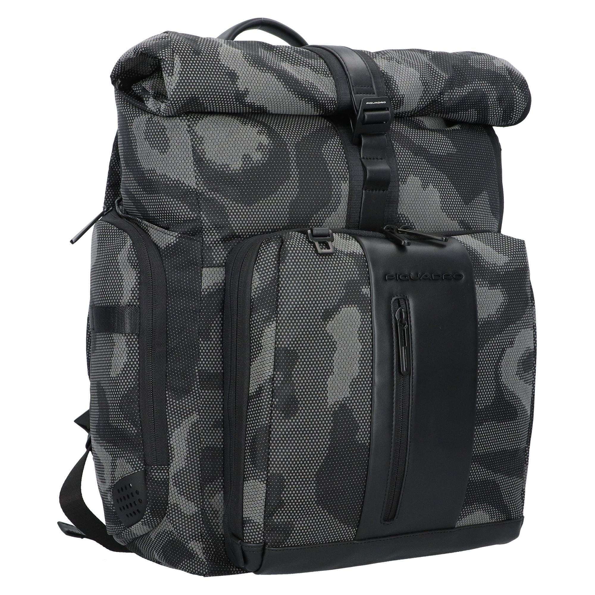 Piquadro Daypack Brief 2, black Nylon camouflage