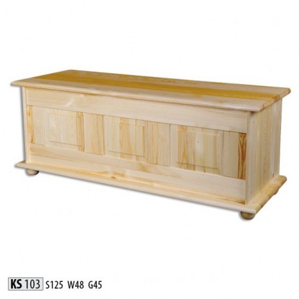 Handarbeit Boxen Aufbewahrungsbox Lowboard, Kiste JVmoebel Vollholz 125x45
