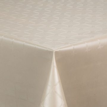 laro Tischdecke Wachstuch-Tischdecken Abwaschbar Creme beige glanz rechteckig