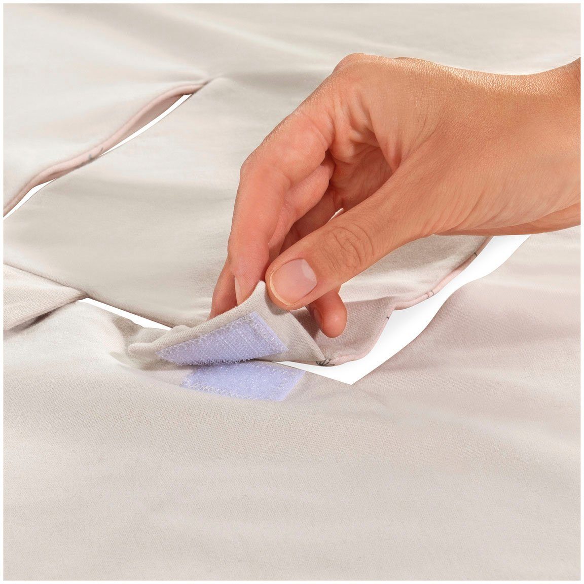 Babydecke Baby Einschlagdecke, Snuggle N Dream beige bloom, Hauck, mit Kapuze