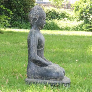 Oriental Galerie Dekofigur Buddha Figur sitzed Garten Steinfigur Meditation 60 cm (1 St)
