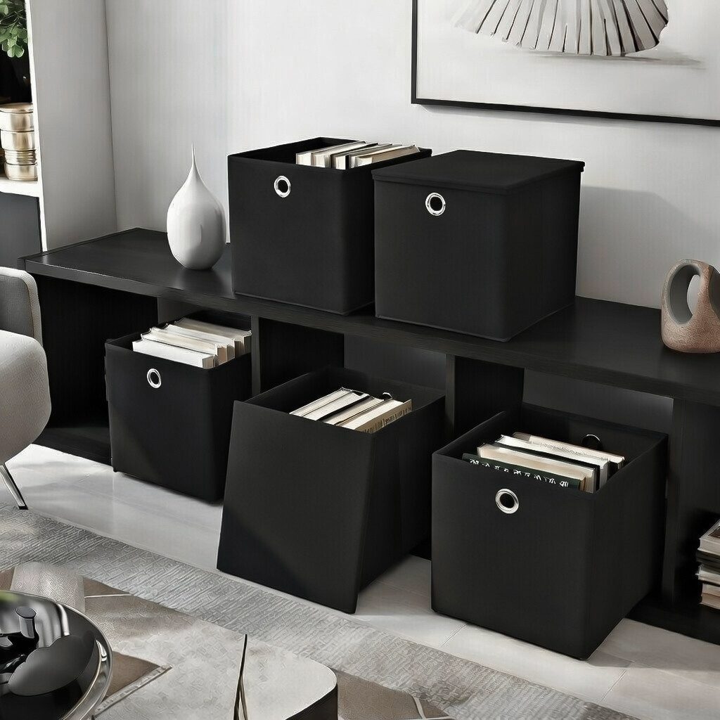 StickandShine Faltbox 4er SET 28 x 28 x 28 cm mit Deckel – perfekt für KALLAX - 19 Farben