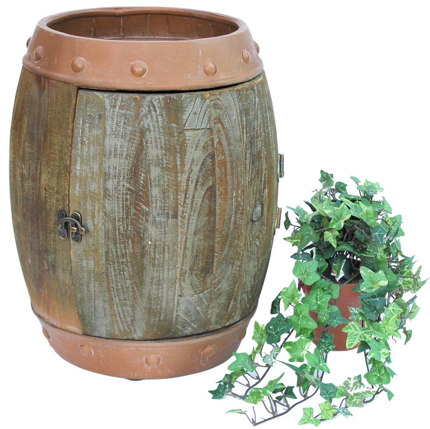DanDiBo Weinregal Holz Weinfass Braun 44 günstig online kaufen