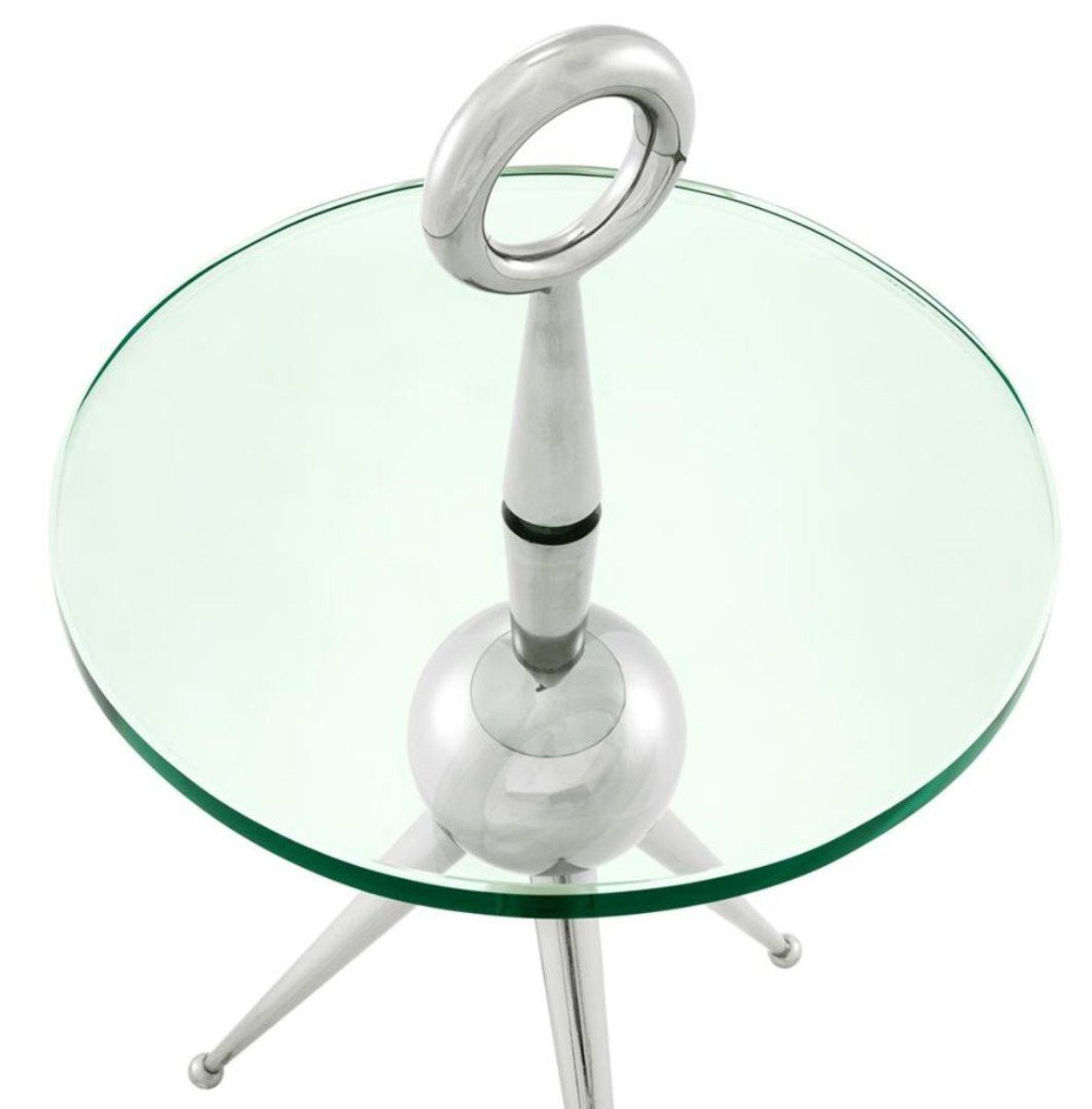 cm Tisch Beistelltisch Casa Beistelltisch mit 40 silber Glasplatte Luxus Hotel in Padrino - H. 72 x