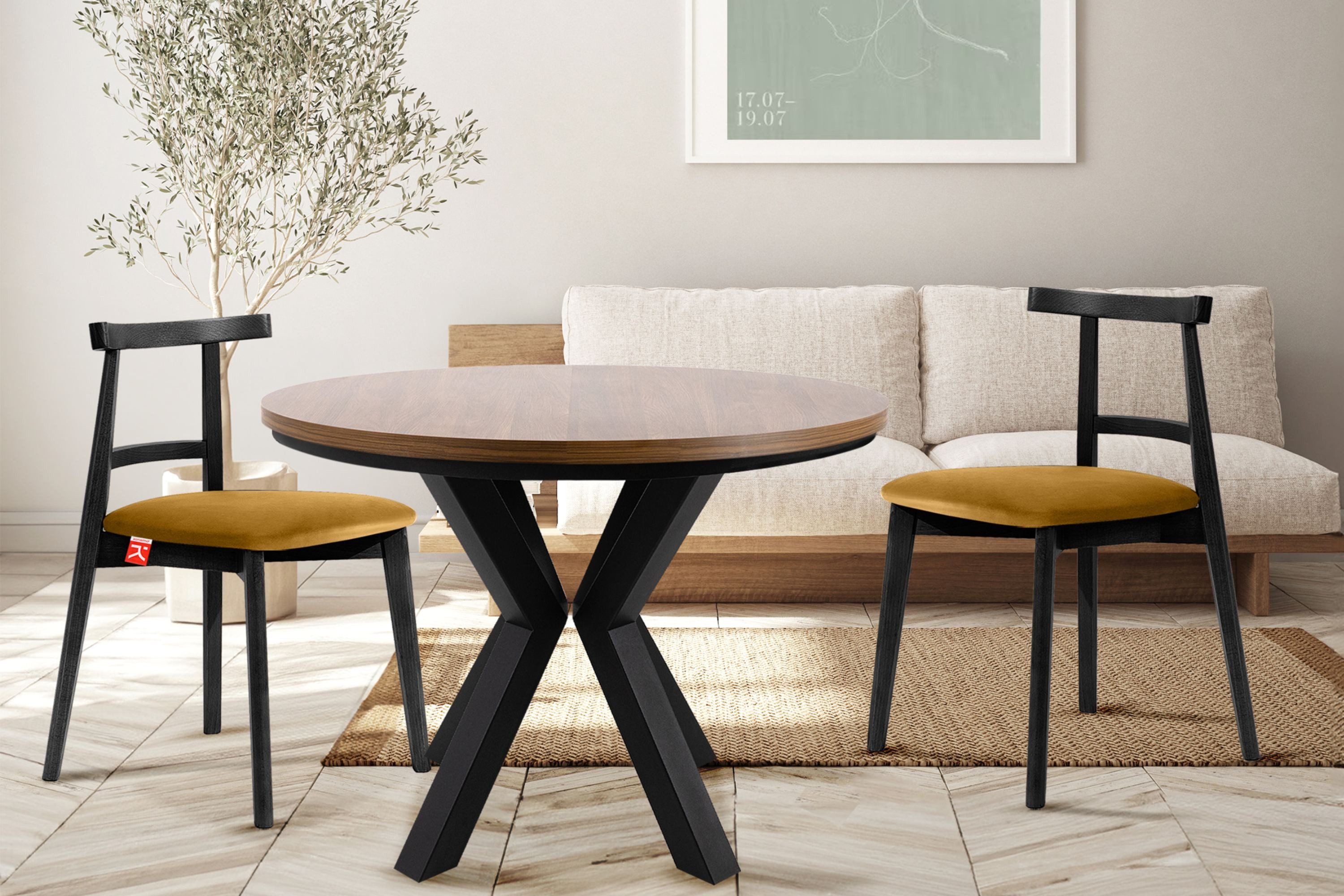 KONSIMO® Esstisch ROSTEL Ausziehbar Rund Tisch, günstig online kaufen