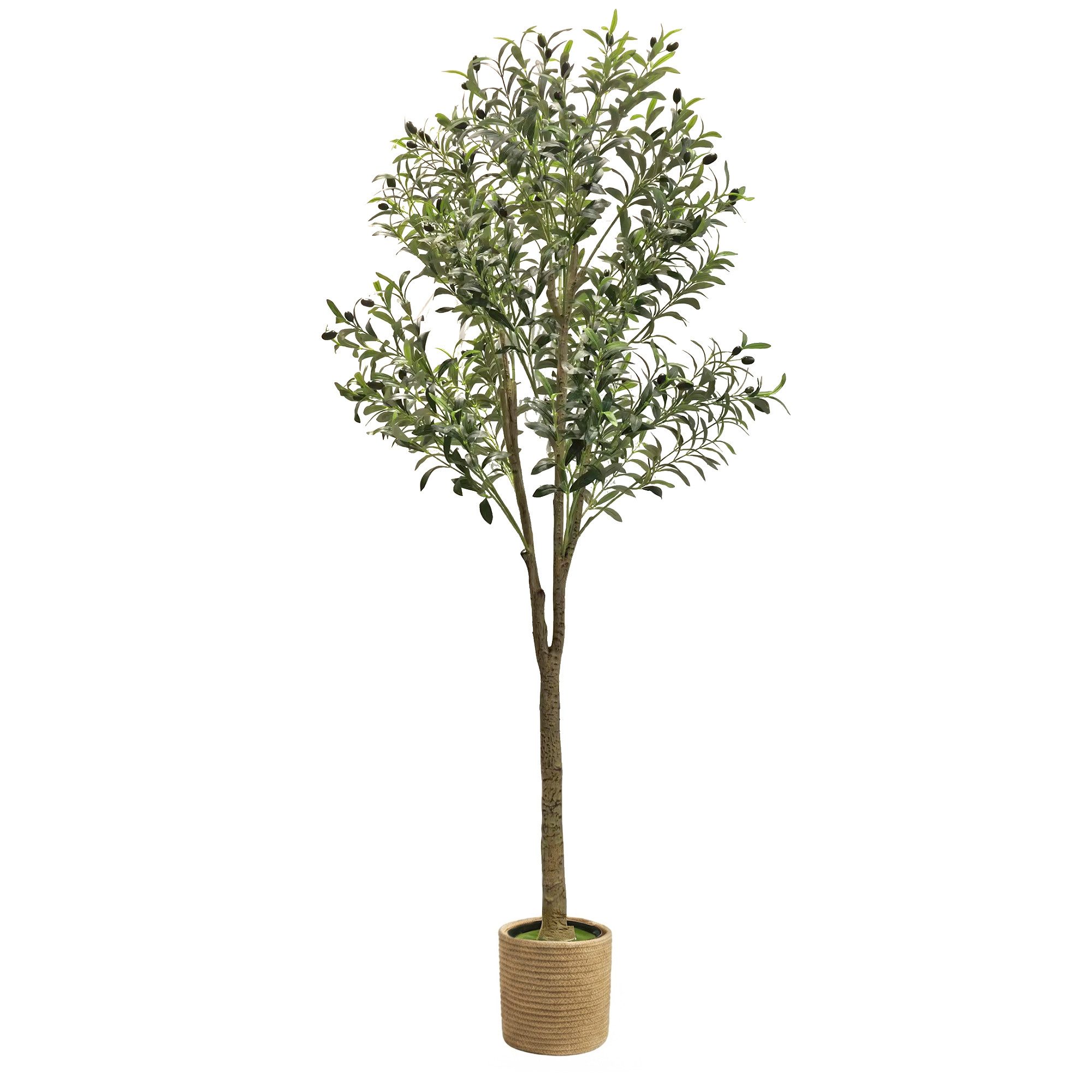 Kunstbaum Kunstpflanzen groß Olivenbaum künstliche Pflanze, Höhe 150 cm/180 cm Olivenbaum, SEHAUSEU, Höhe 180 cm