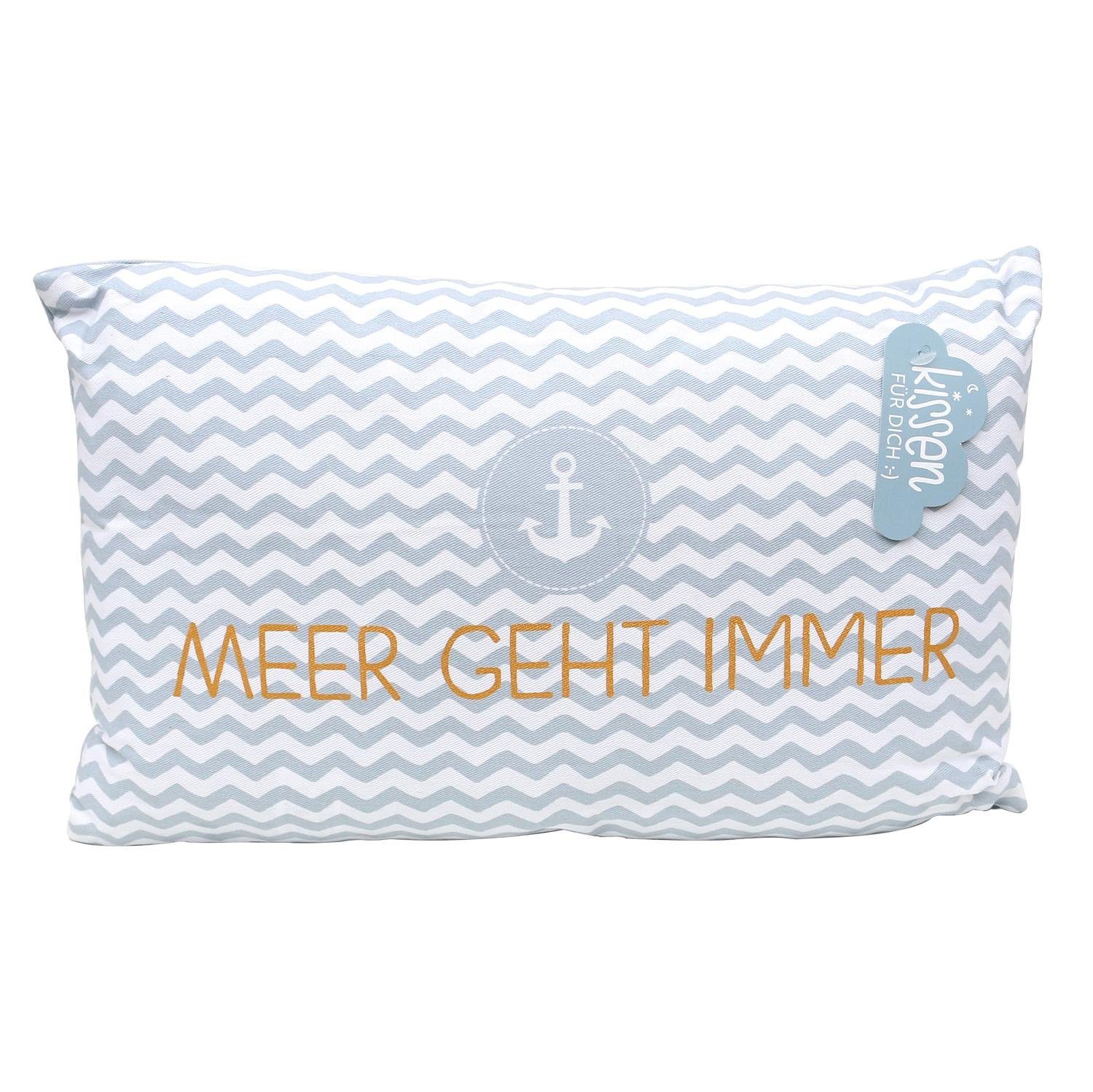 Dekohelden24 Декоративні подушки Meer geht immer, Подушки mit Bezug aus 100% Baumwolle