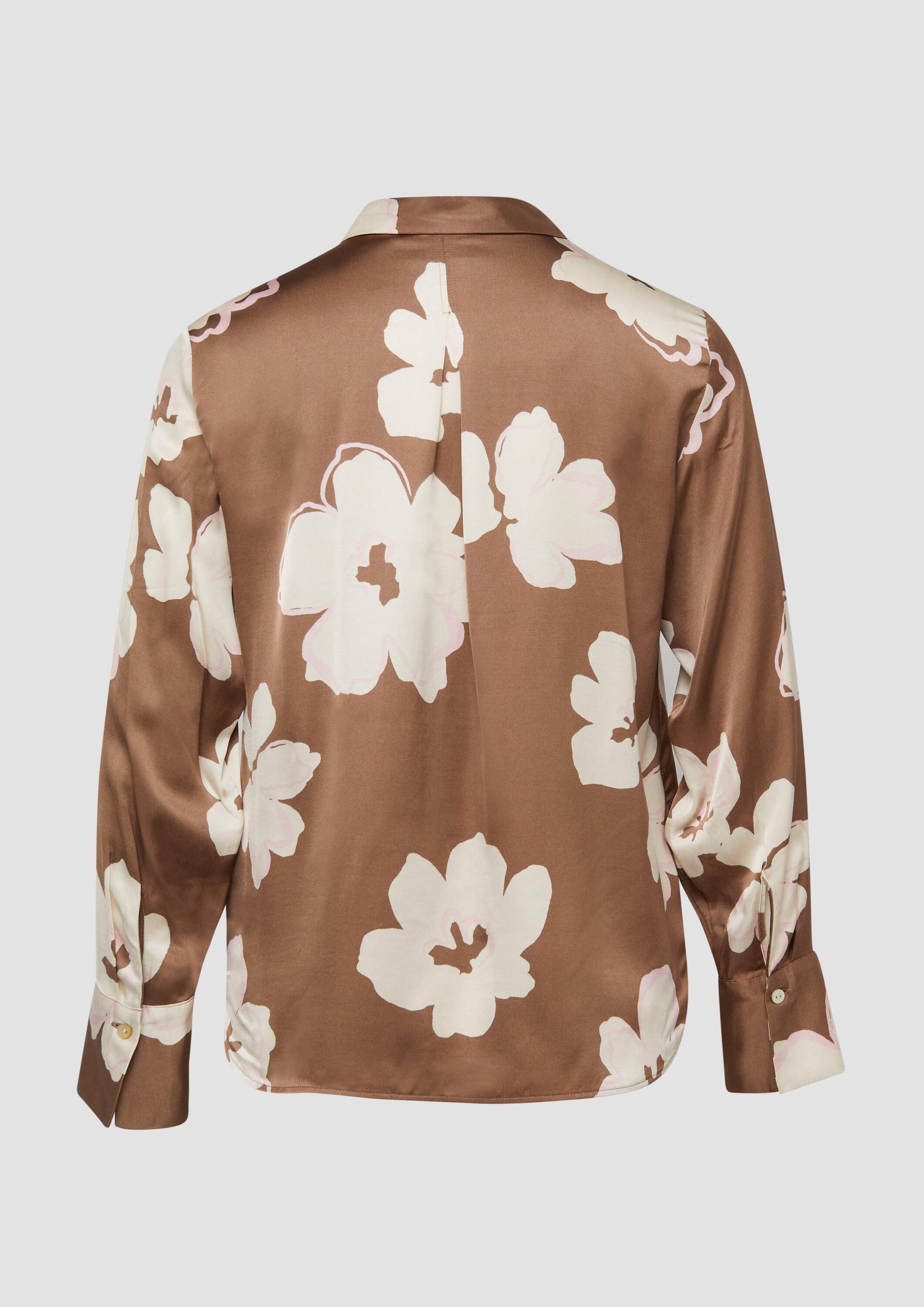 s.Oliver Langarmbluse Bluse Longbluse aus Satin günstig online kaufen