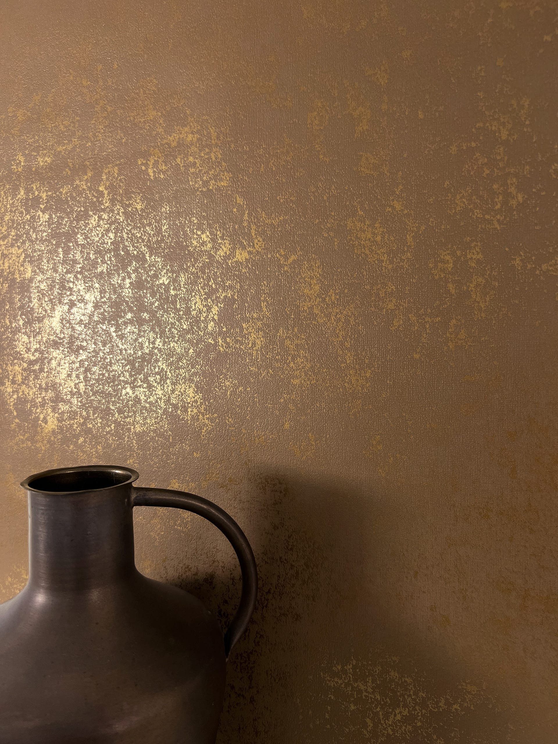 Newroom Vliestapete Siman Brown Tapete Betonwand Beton-Optik,Putz,Metallic, günstig online kaufen