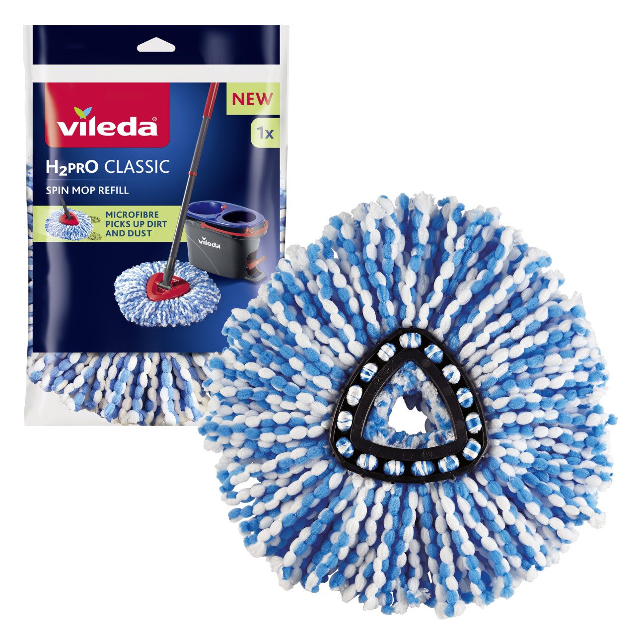 Vileda Staubwischer Vileda H2PrO CLASSIC Wischmopp Ersatzkopf