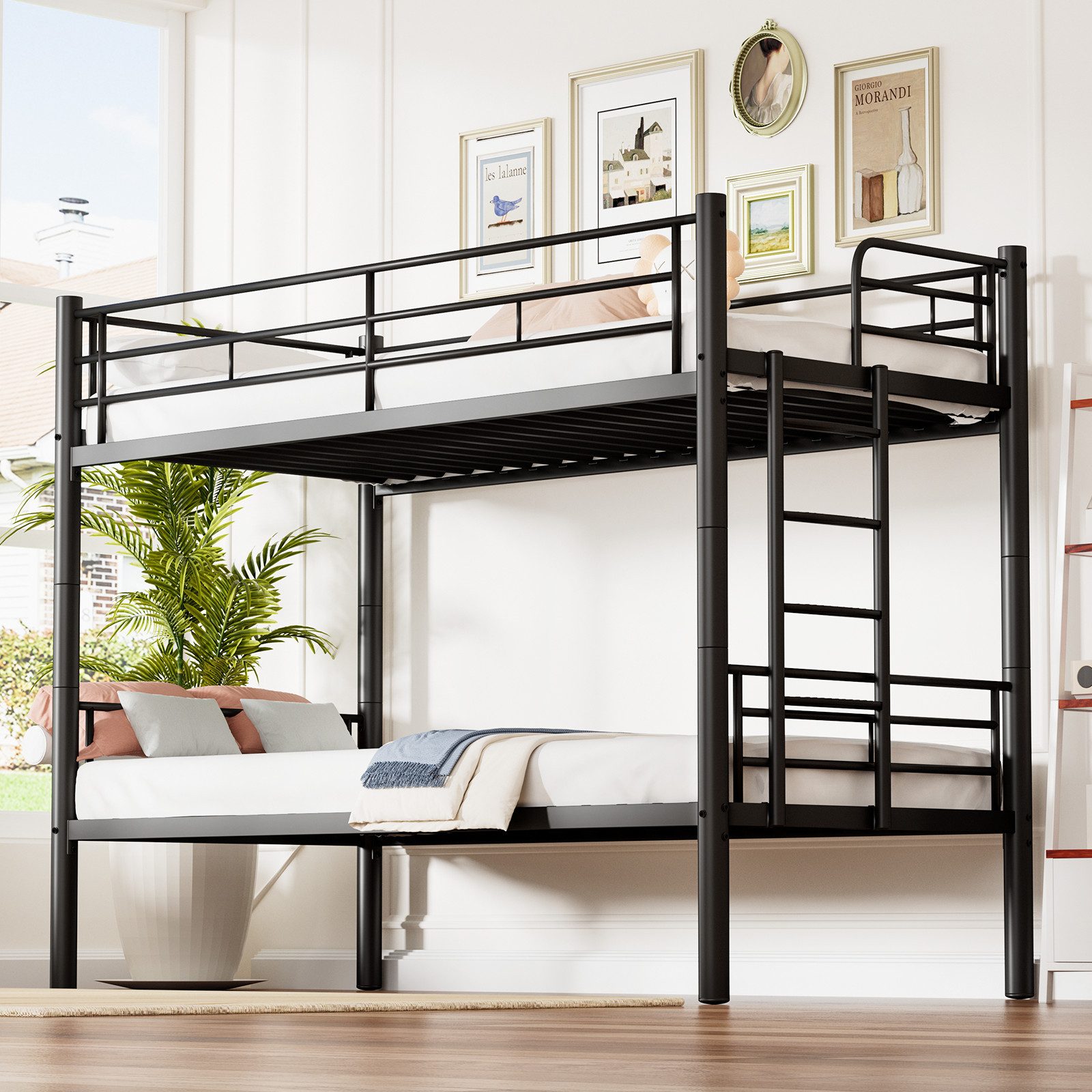 Drenice Etagenbett 90x200cm, kinderbetten 90x200cm, Eisenbett, Umbaubar zu günstig online kaufen