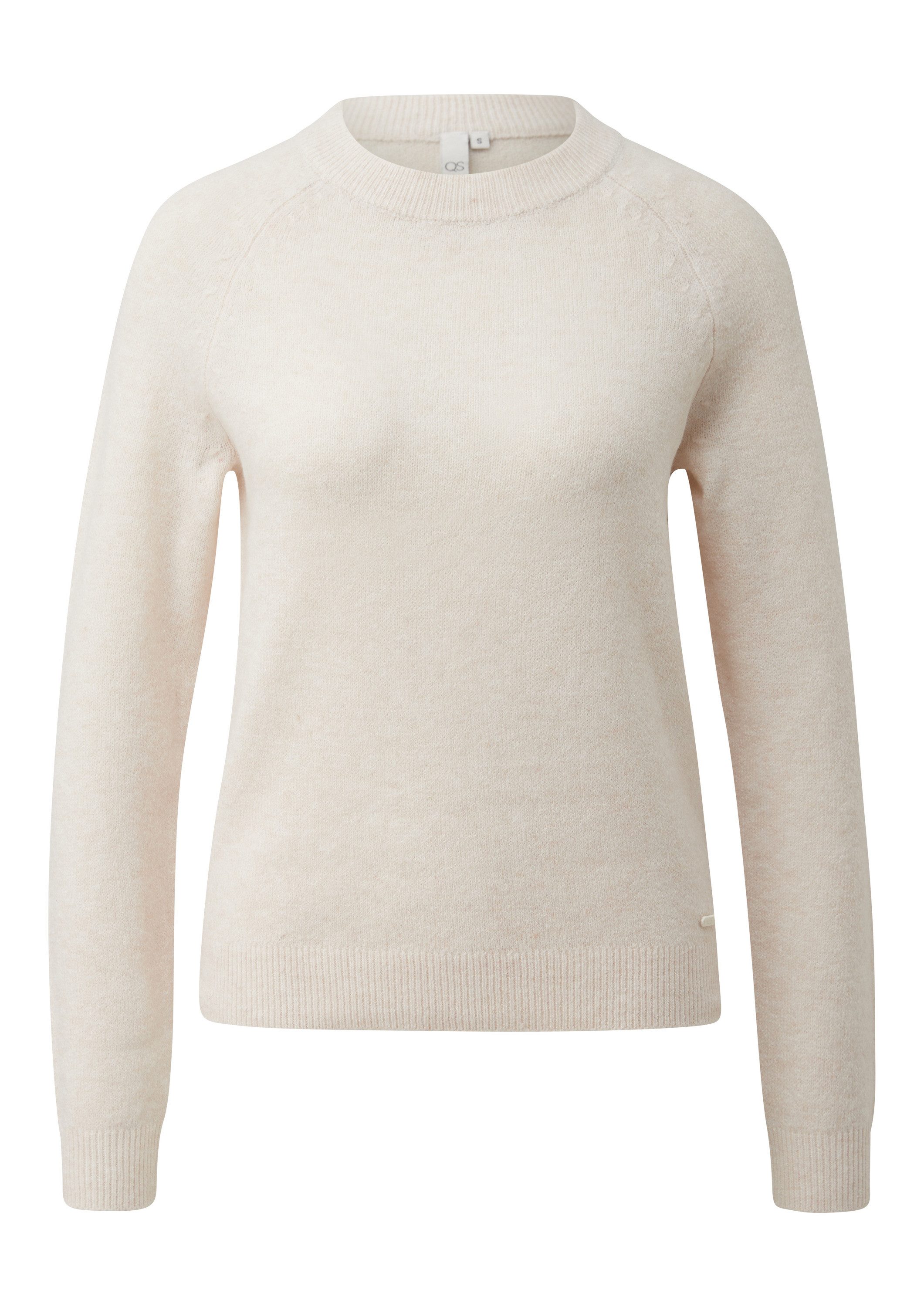 QS Longpullover Strickpullover Pullover mit Raglanärmel günstig online kaufen