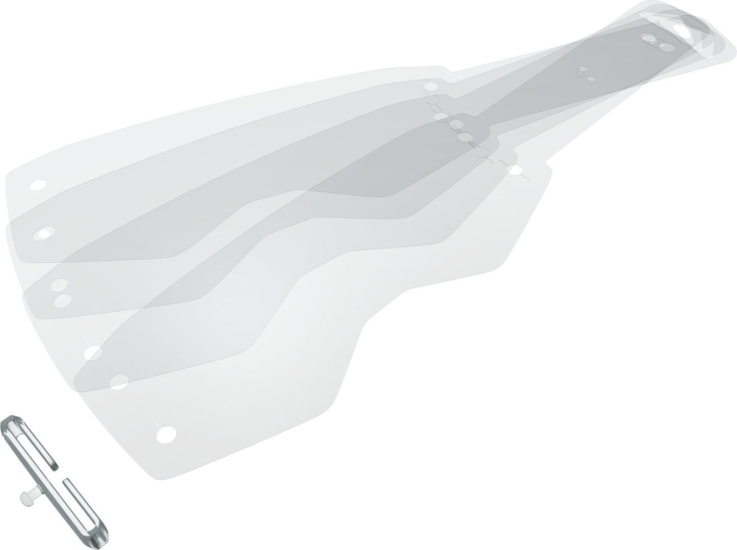 Motorradbrille Prospect/Fury Laminated Tear-Offs mit Verschlussband