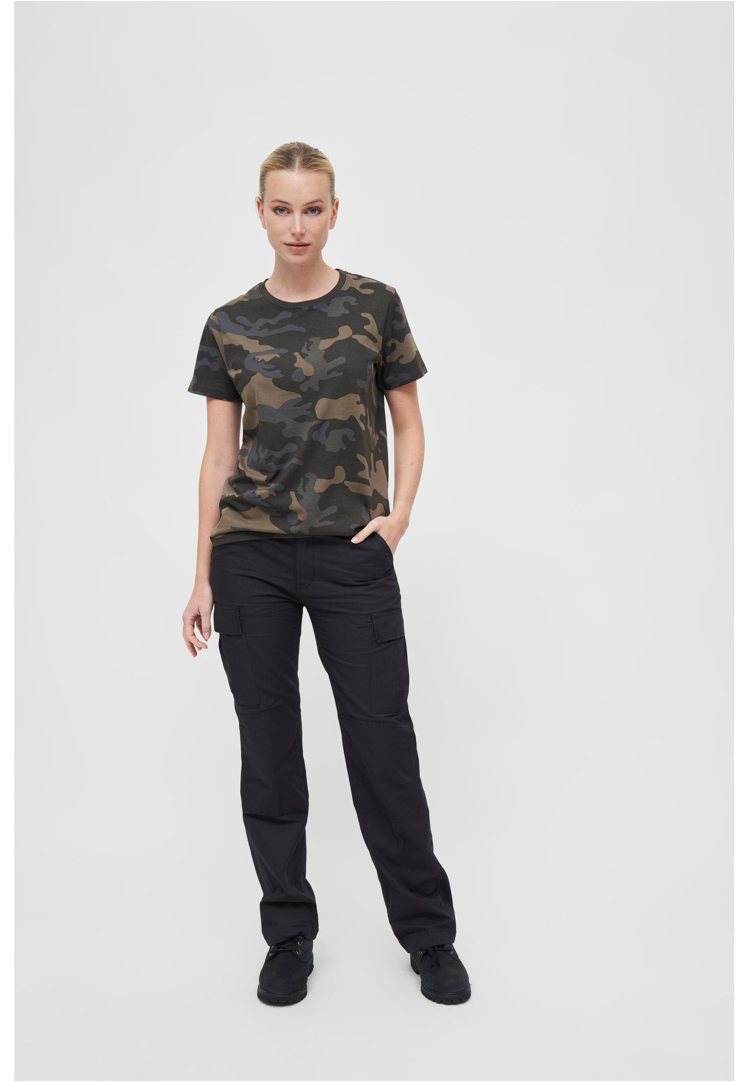 Brandit Kurzarmshirt Damen darkcamouflage T-Shirt (1-tlg) Ladies