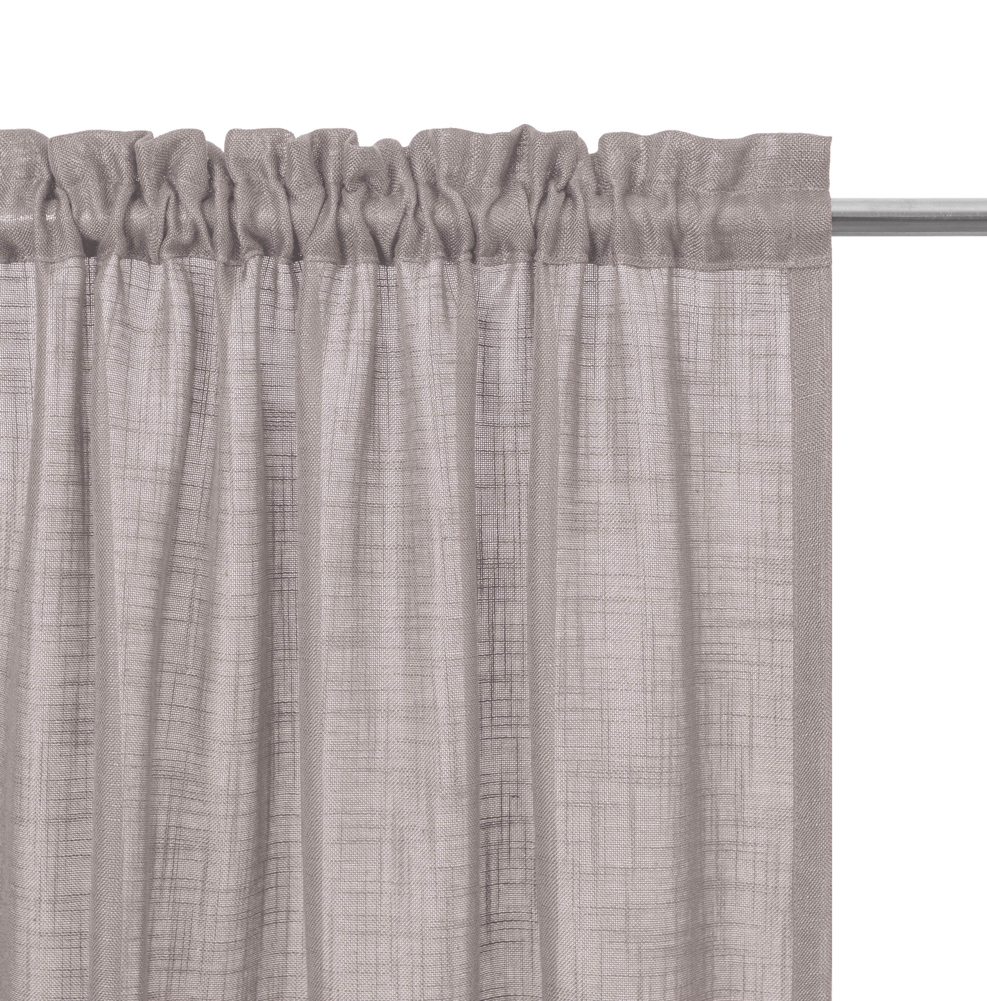 LeGer Home by Lena Gercke Gardine Marusha, Leinenoptik, halbtransparent, 1er & 2er Pack, Topseller! (2 St), Stangendurchzug, halbtransparent, Leinenoptik, grob  – Bild 4 von 5