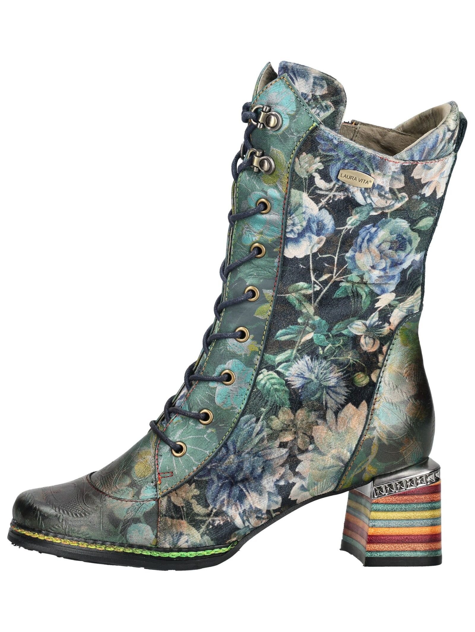 LAURA VITA Stiefel Leder/Textil . Schnürstiefel