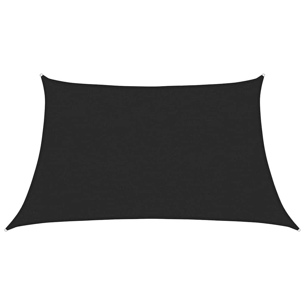 vidaXL Sonnensegel Sonnensegel 160 g/m² Schwarz 3/4x2 m HDPE, (1-tlg)