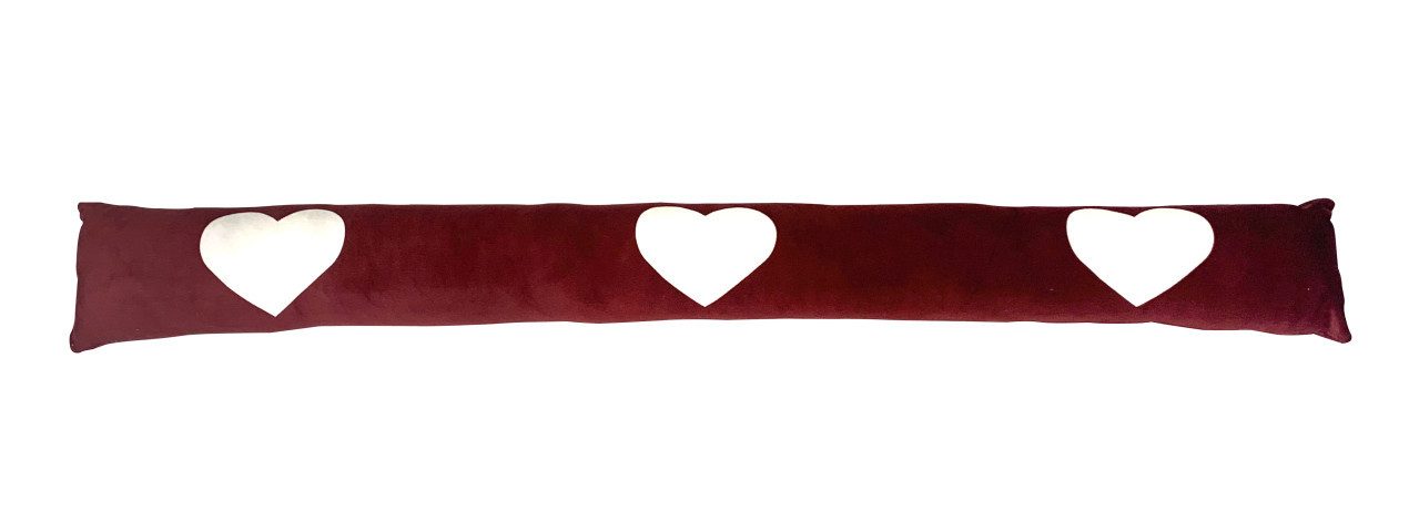 Trend Line Zugluftstopper TrendLine Zugluftstopper Herzen dunkelrot 92 x 10