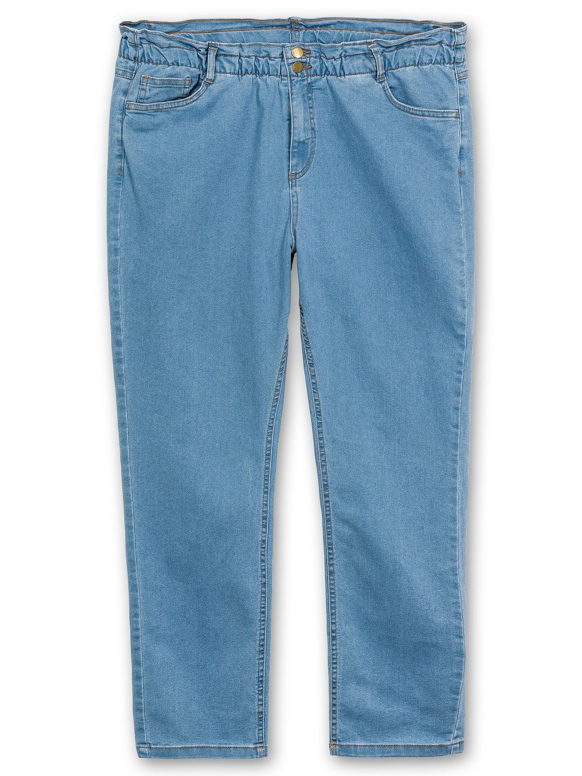 light Paperbag-Schnitt Größen extrahohen Sheego Große Gerade Jeans blue im Denim