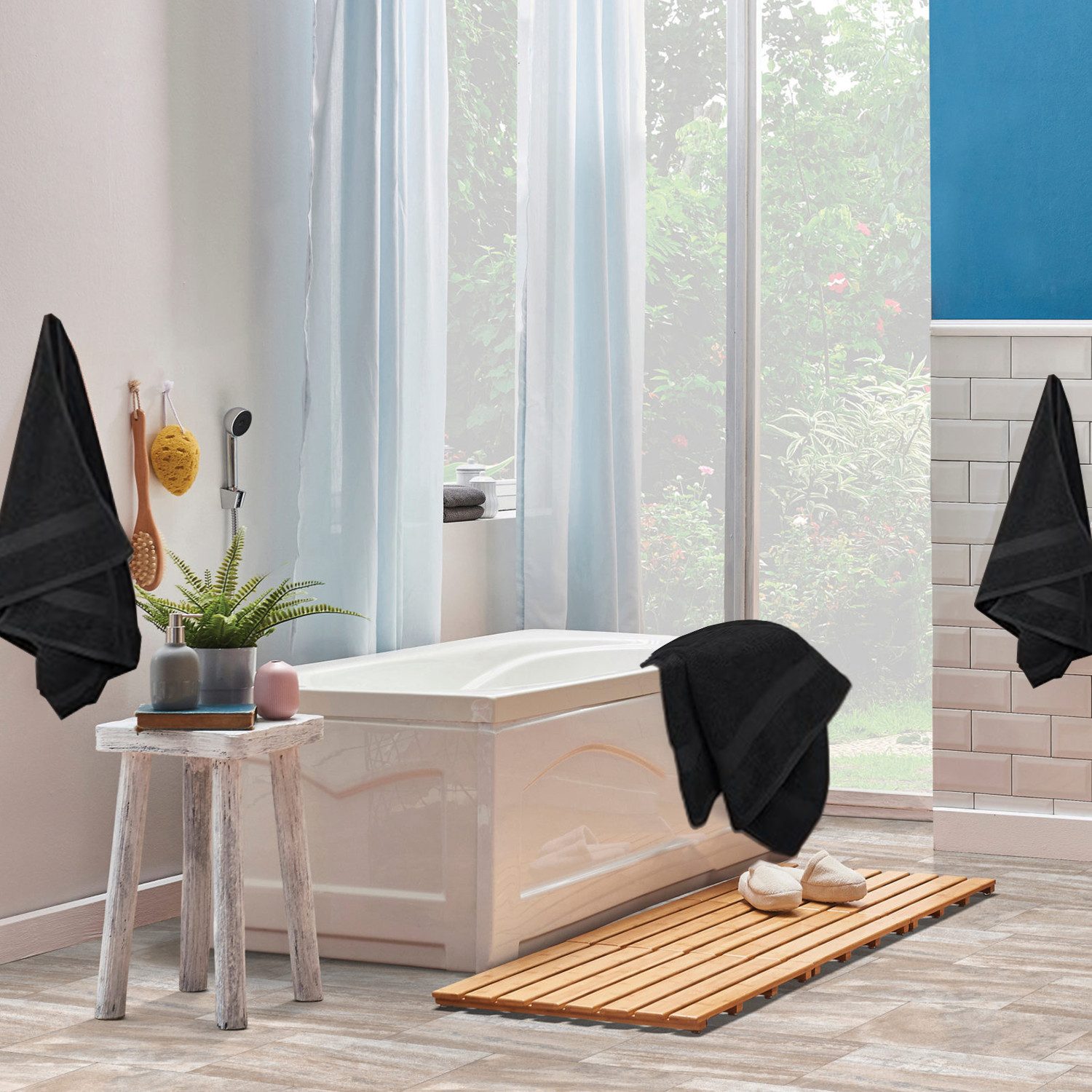 Myooka Badetuch Badetuch Duschtücher Handtücher Set 500g/m² 50x100cm oder 70x140cm