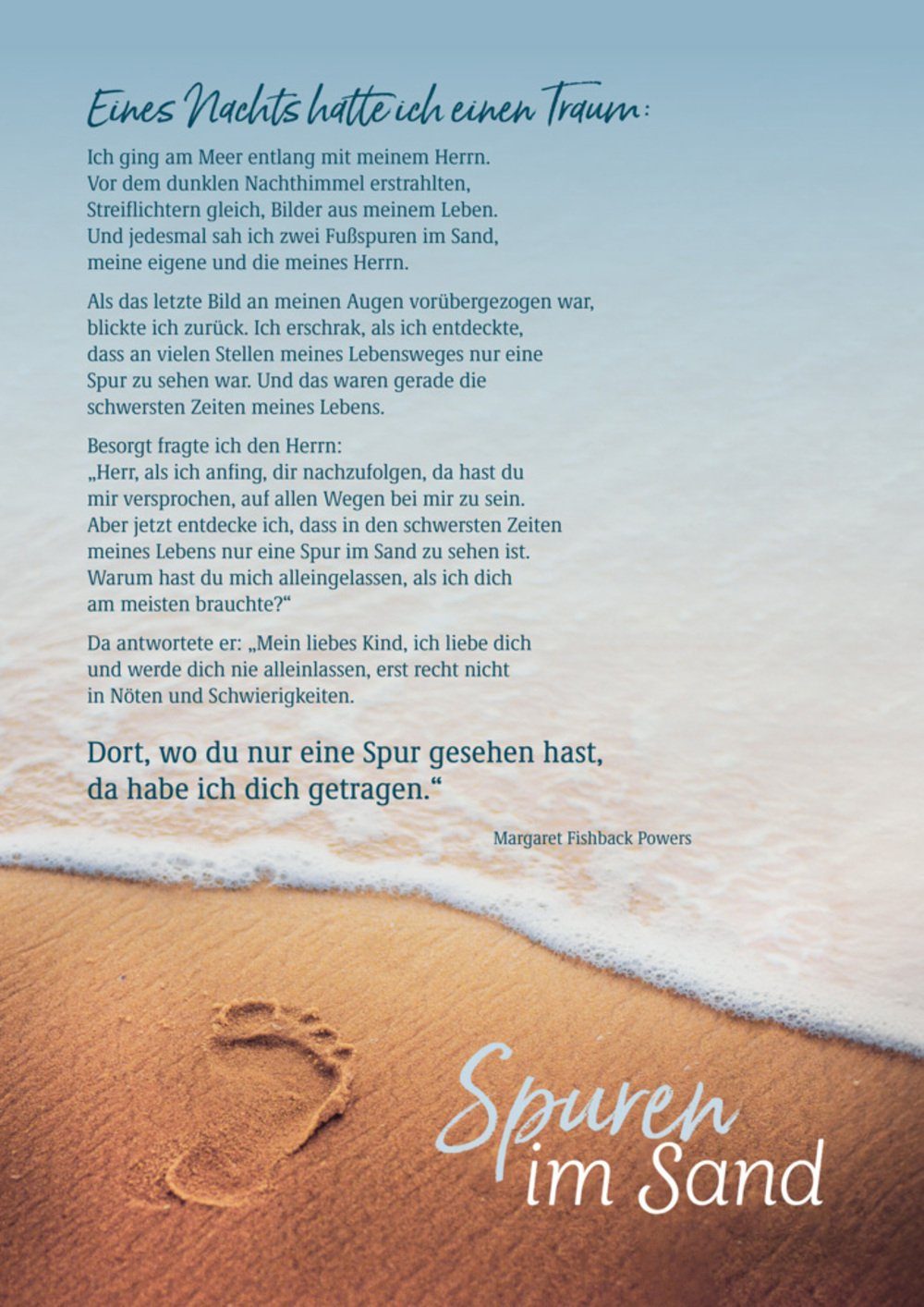 BRUNNEN Poster Spuren im Sand