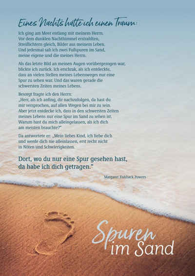 Brunnen Verlag Poster Spuren im Sand