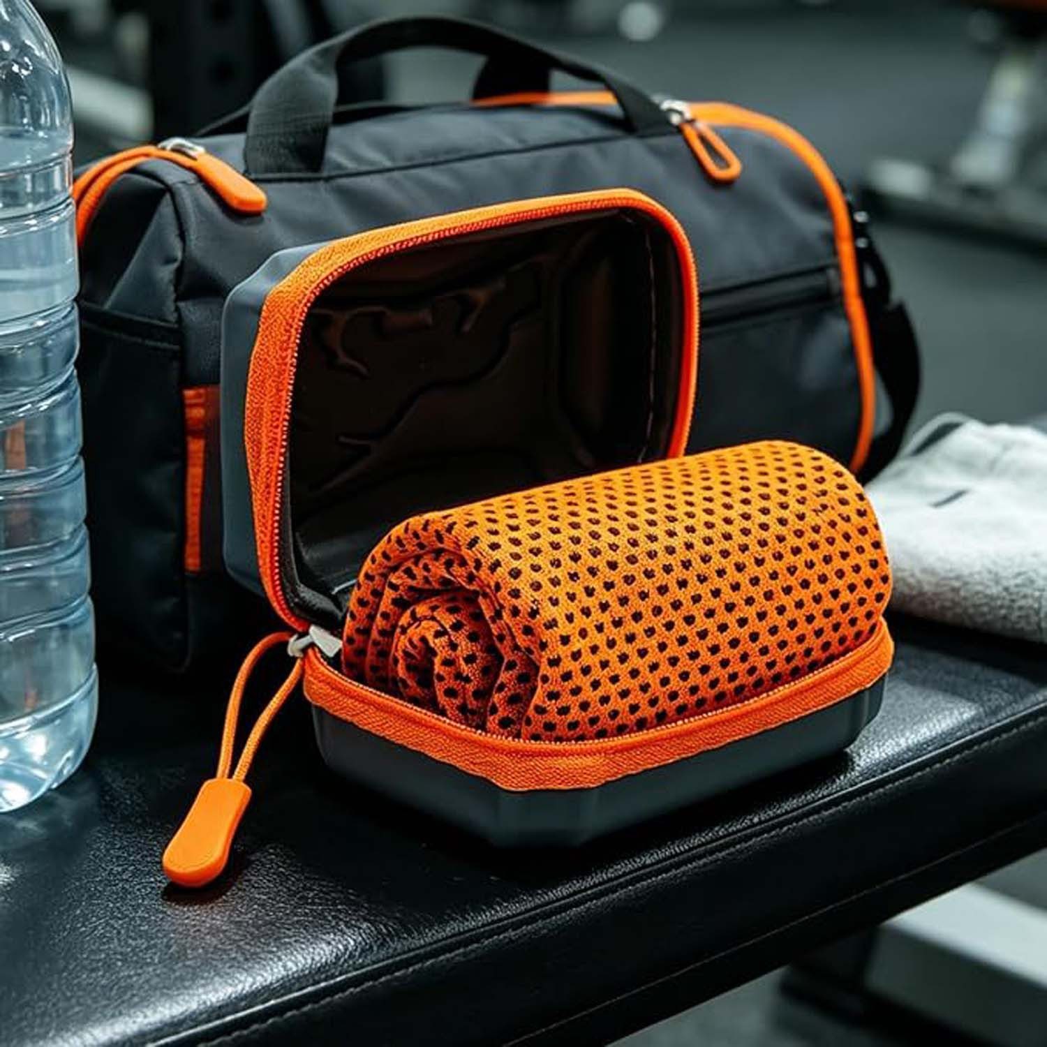 nsihing Sporthandtuch 2 Pack Kühltuch Mit Aufbewahrungsbox, 80x30cm Handtuch, (2-St) – Bild 4 von 5