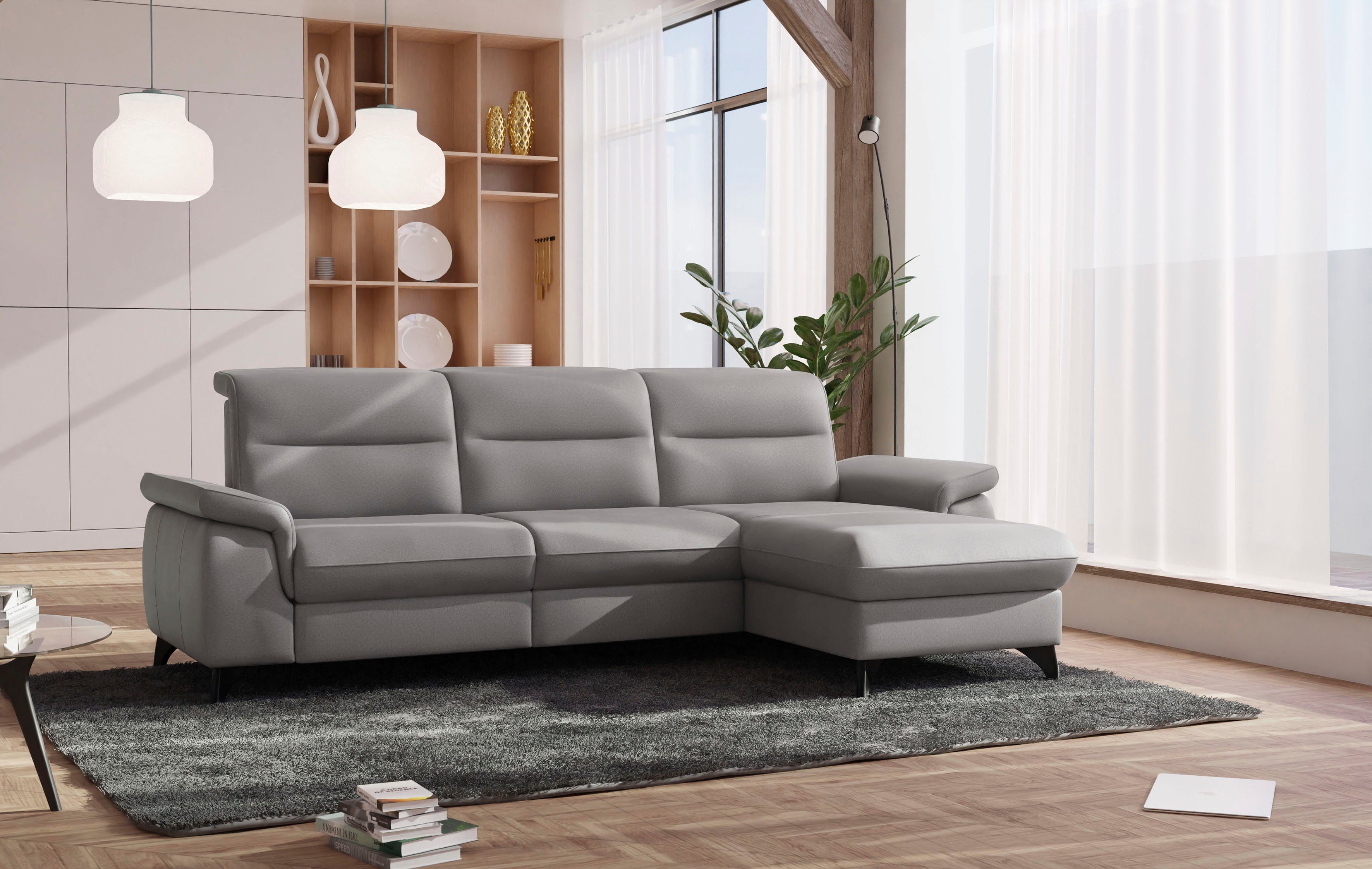 sit&more Ecksofa Astoria, wahlweise mit motorischer Relaxfunktion