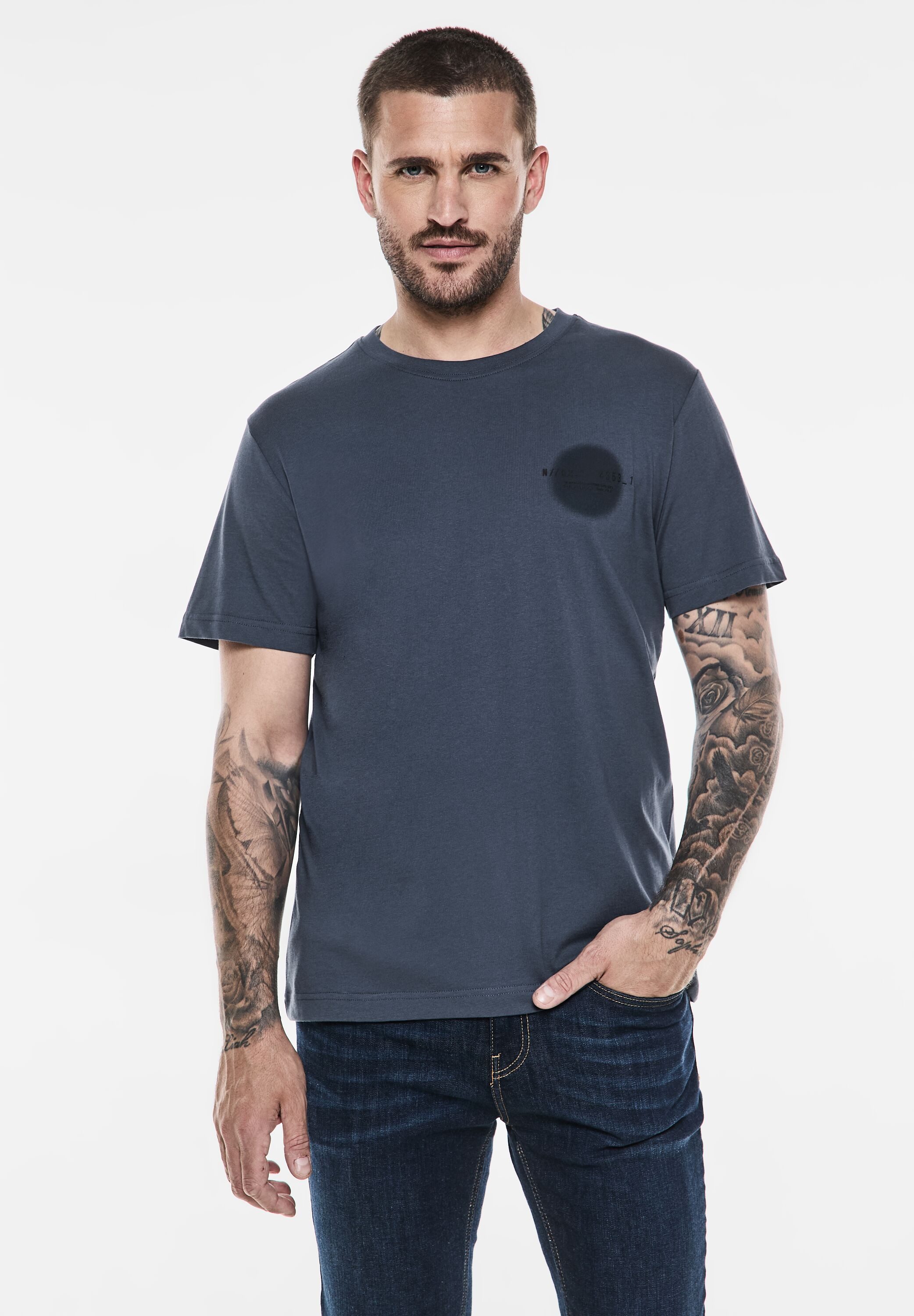 STREET ONE MEN T-Shirt, aus reiner Baumwolle günstig online kaufen