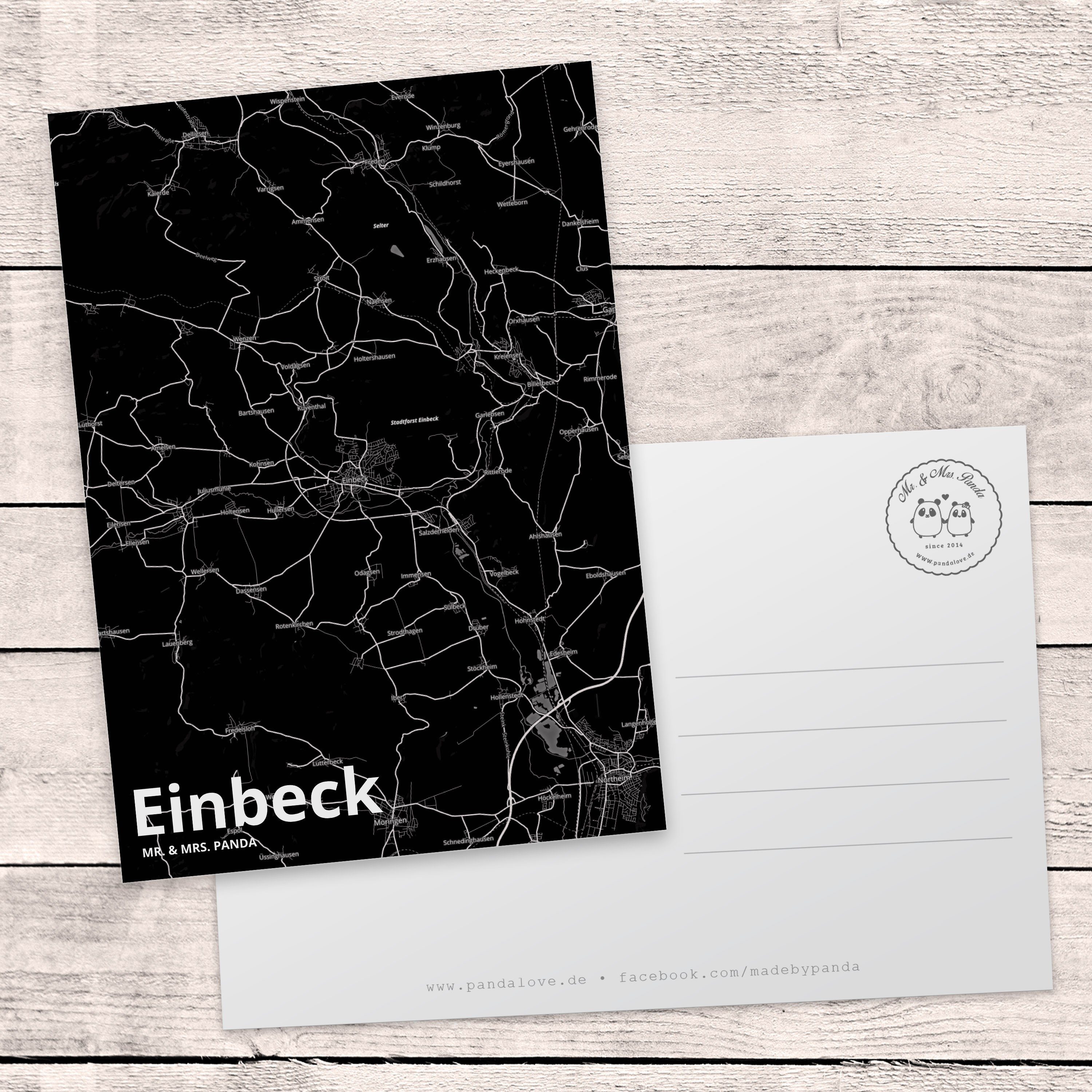 Einbeck Mrs. Geschenk, Ort, Dankeskarte Panda - Geburtstagskarte, Städte, & Stadt, Postkarte Mr.